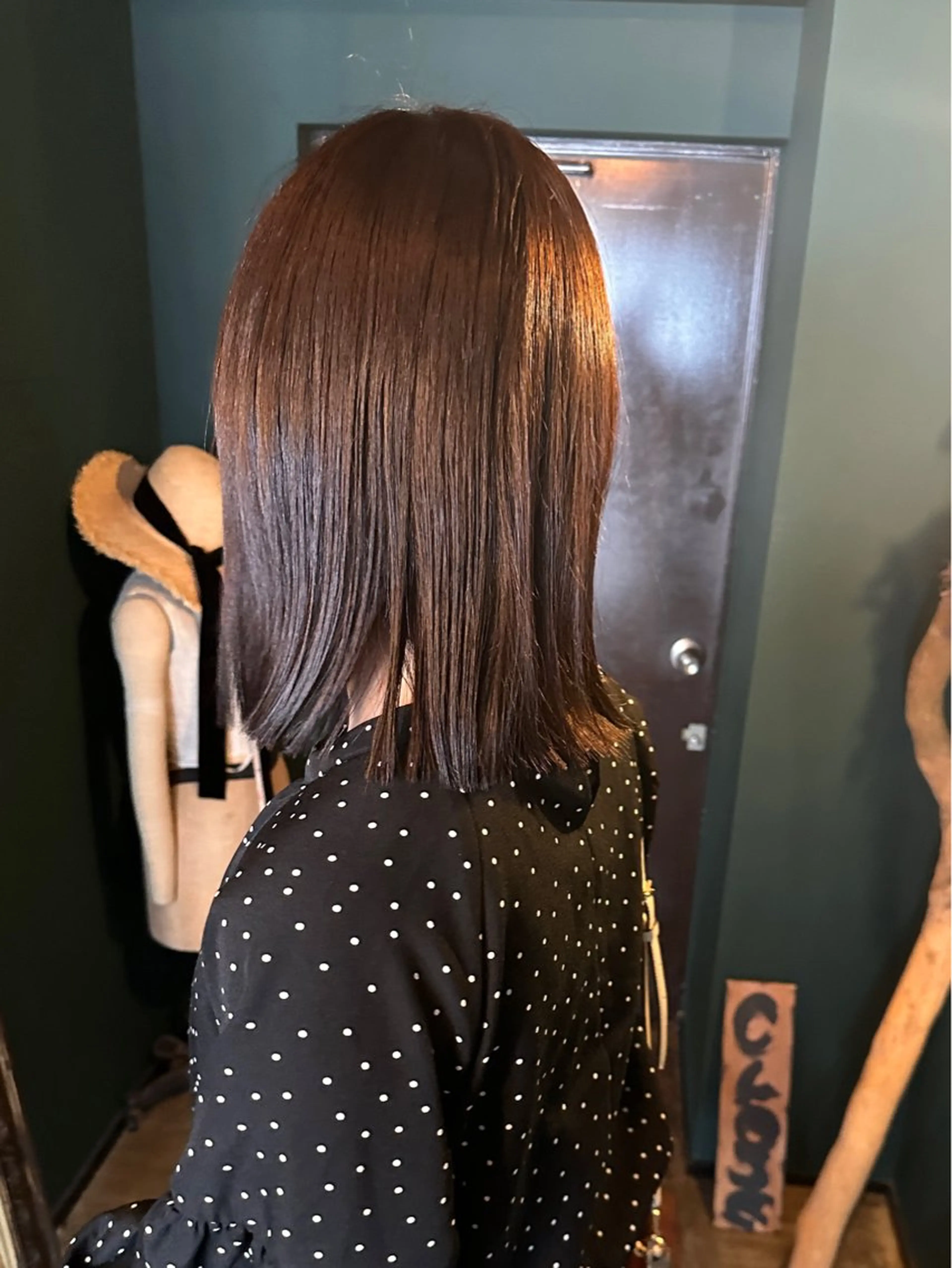 ミディアム カラー ブラウンカラー 仲村 真里奈のヘアスタイル