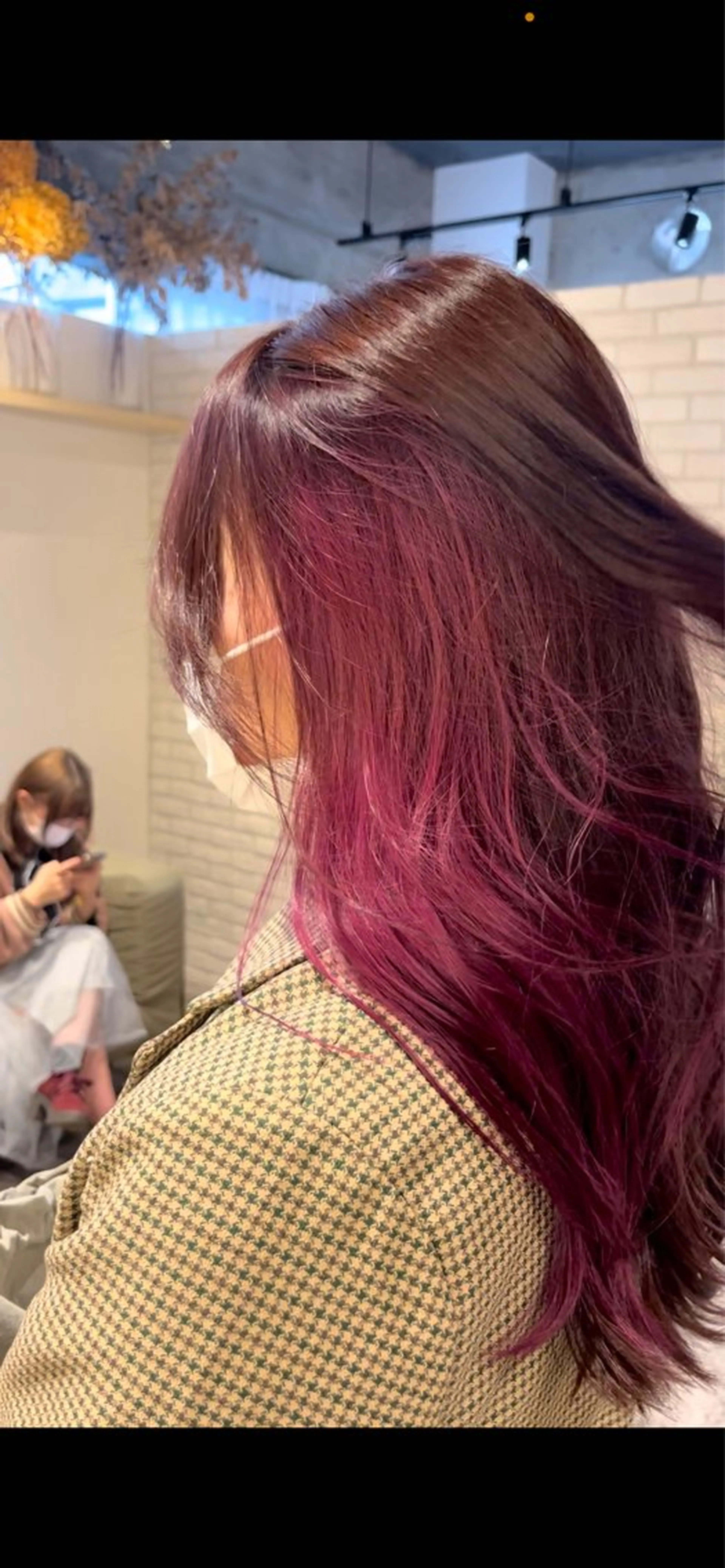 セミロング カラー インナーカラー ピンクカラー 髪質改善/ウルフ ダブルカラー/ショウのヘアスタイル