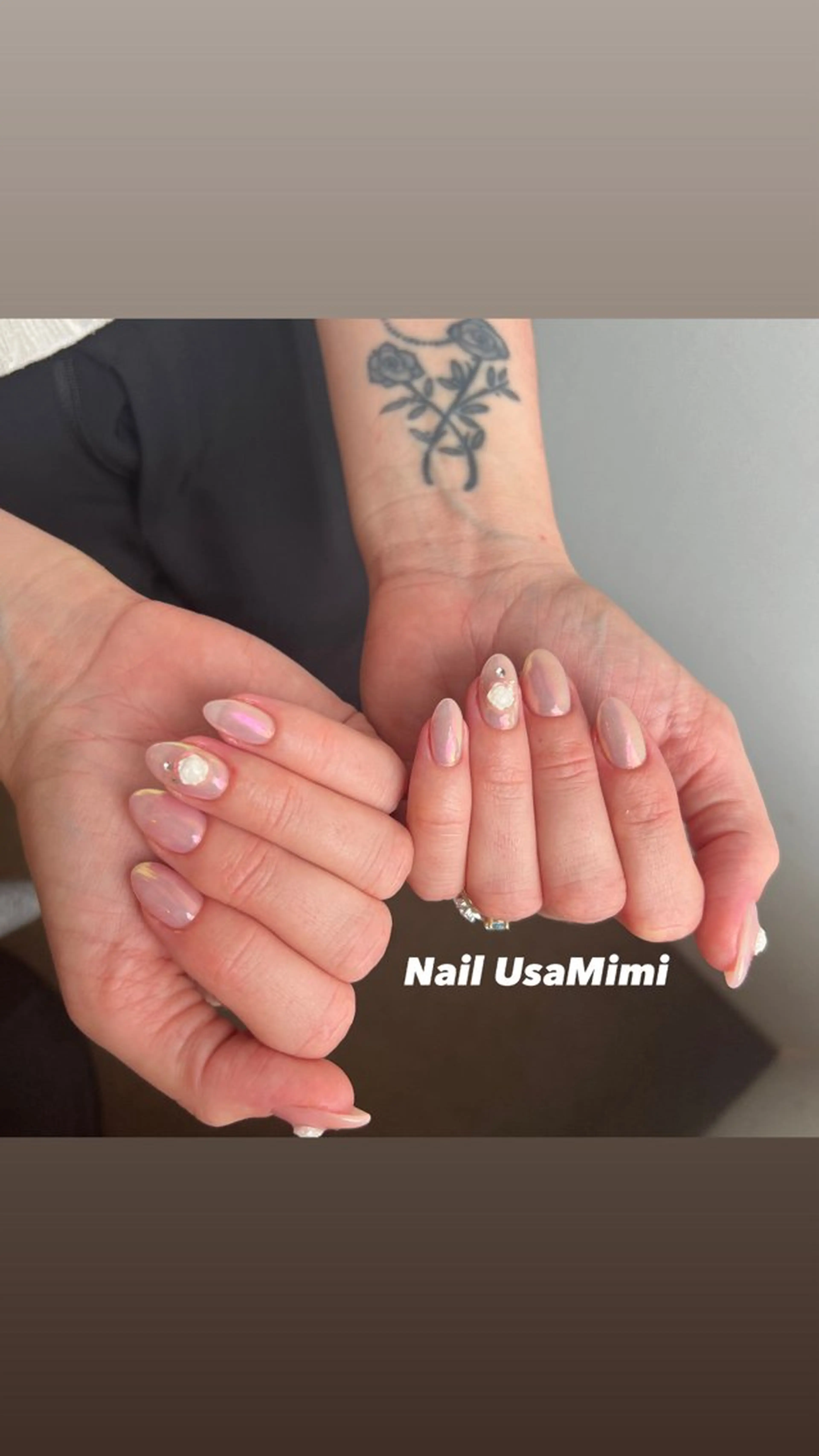 ネイル オーロラネイル ジェルネイル 韓国ネイル マグネットネイル 持ち込み 本町NailUsa Mimi RIKOのネイルデザイン