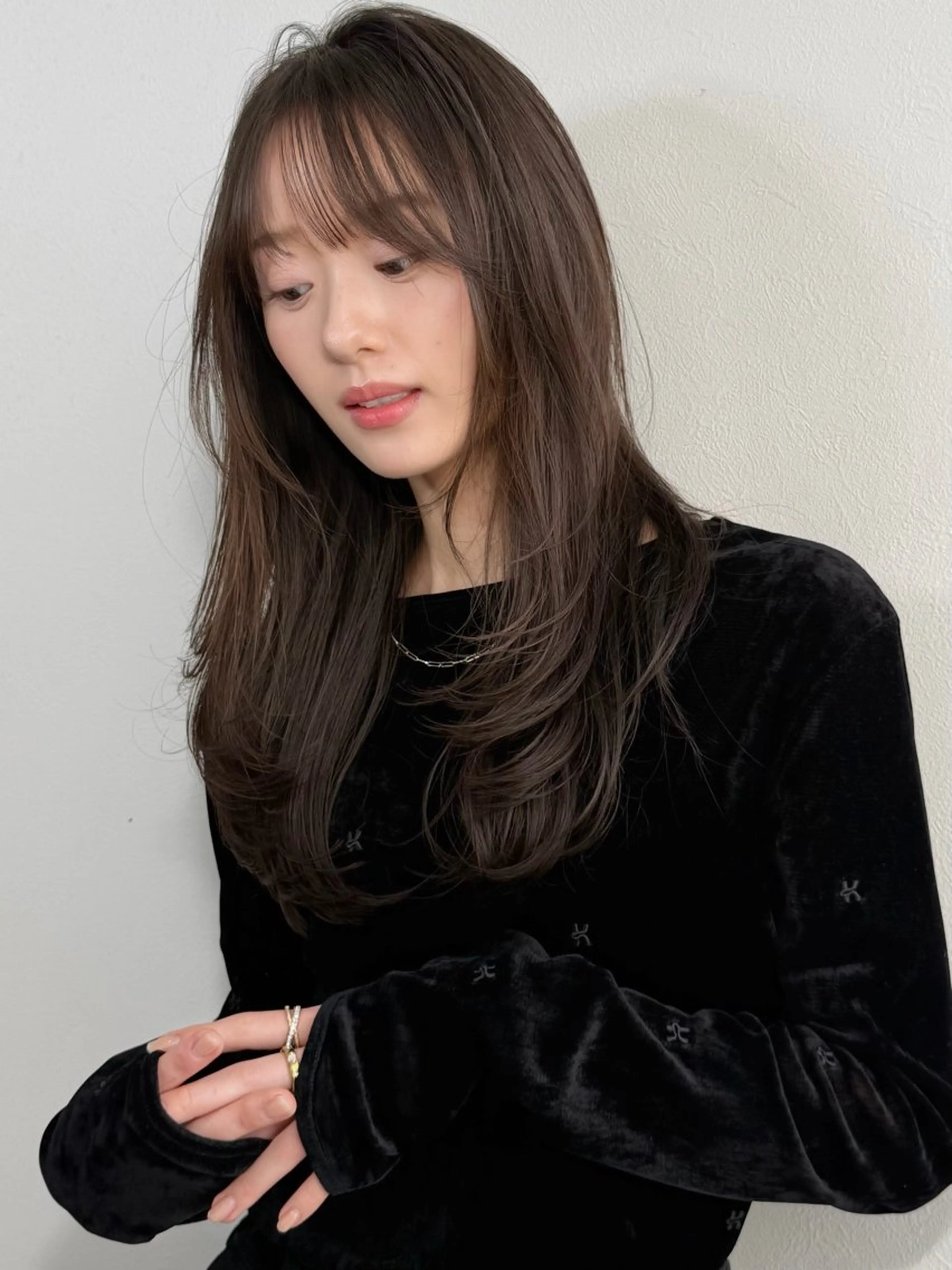 ロング レイヤーカット カット ヘアカラー トリートメント ✨透明感カラー/縮毛 恵比寿HAYATO✨のヘアスタイル