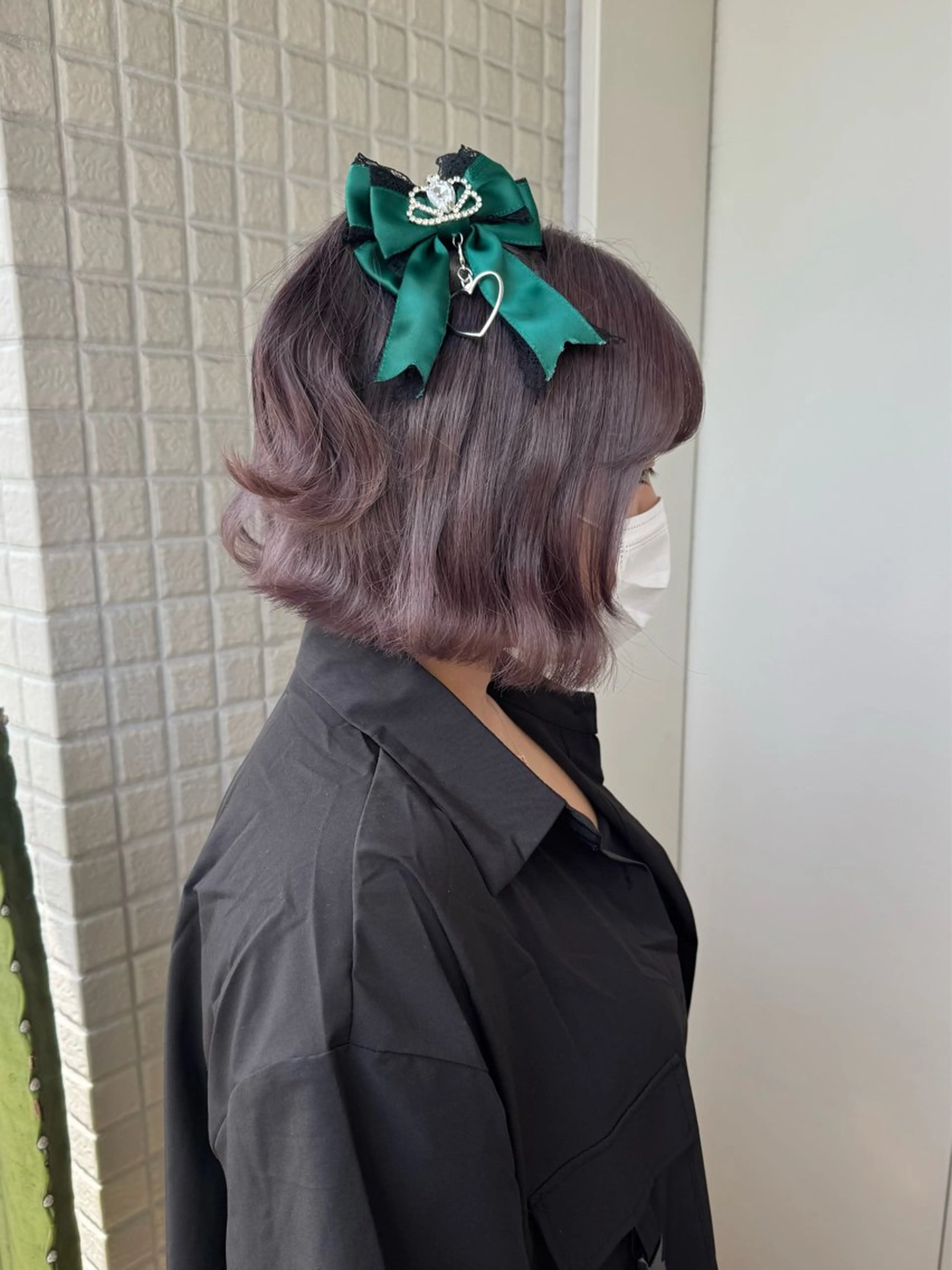 ミディアム ヘアアレンジ ヘアセット 美髪縮毛矯正/暖色 カラー/エクステのヘアスタイル