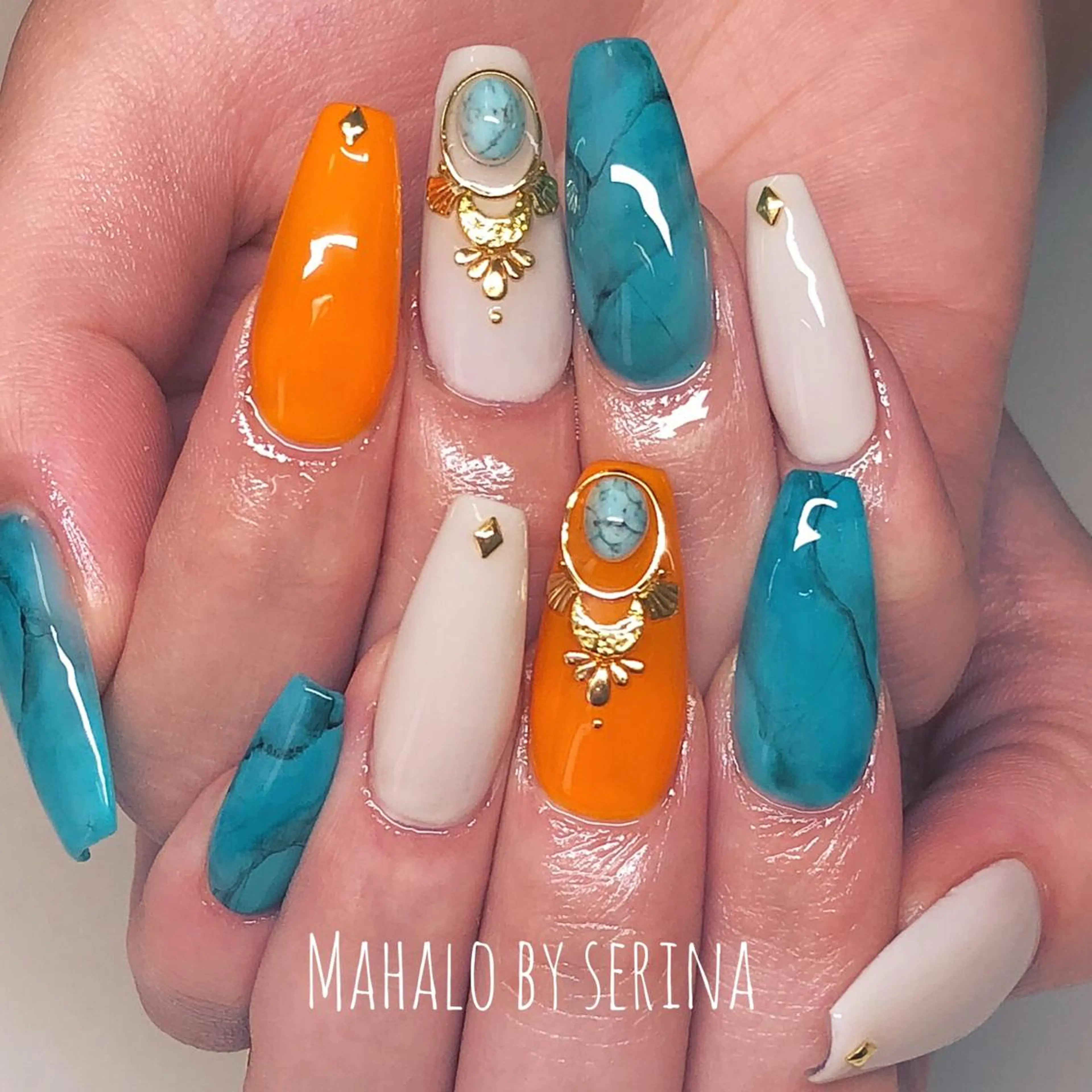 ロング カラー ネイル SUNNY BAE. SERINAのネイルデザイン