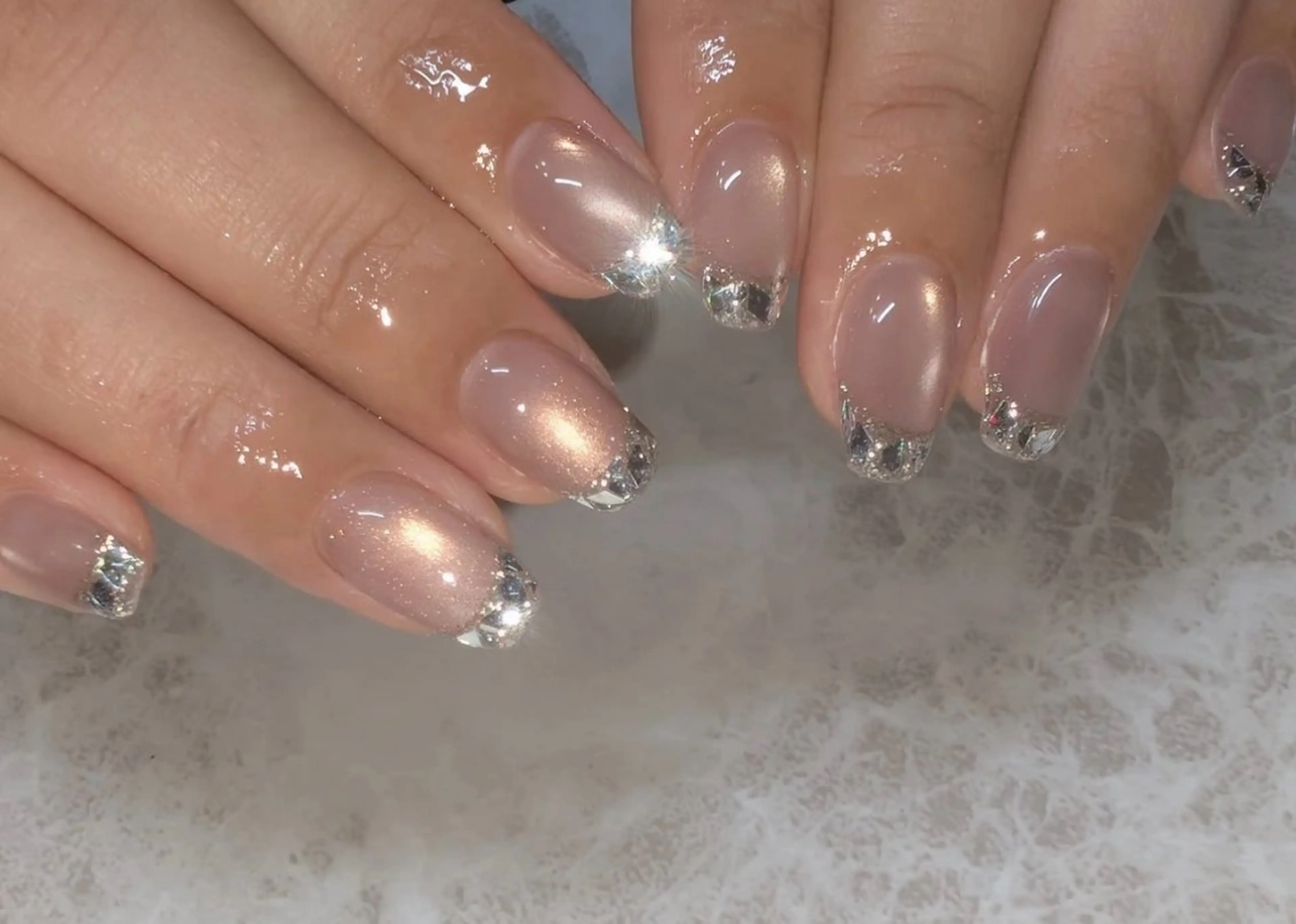 ネイル オーロラネイル べっ甲ネイル ブルー チークネイル フットネイル ハンドネイル ハンドケア For you. Nail Salonのネイルデザイン