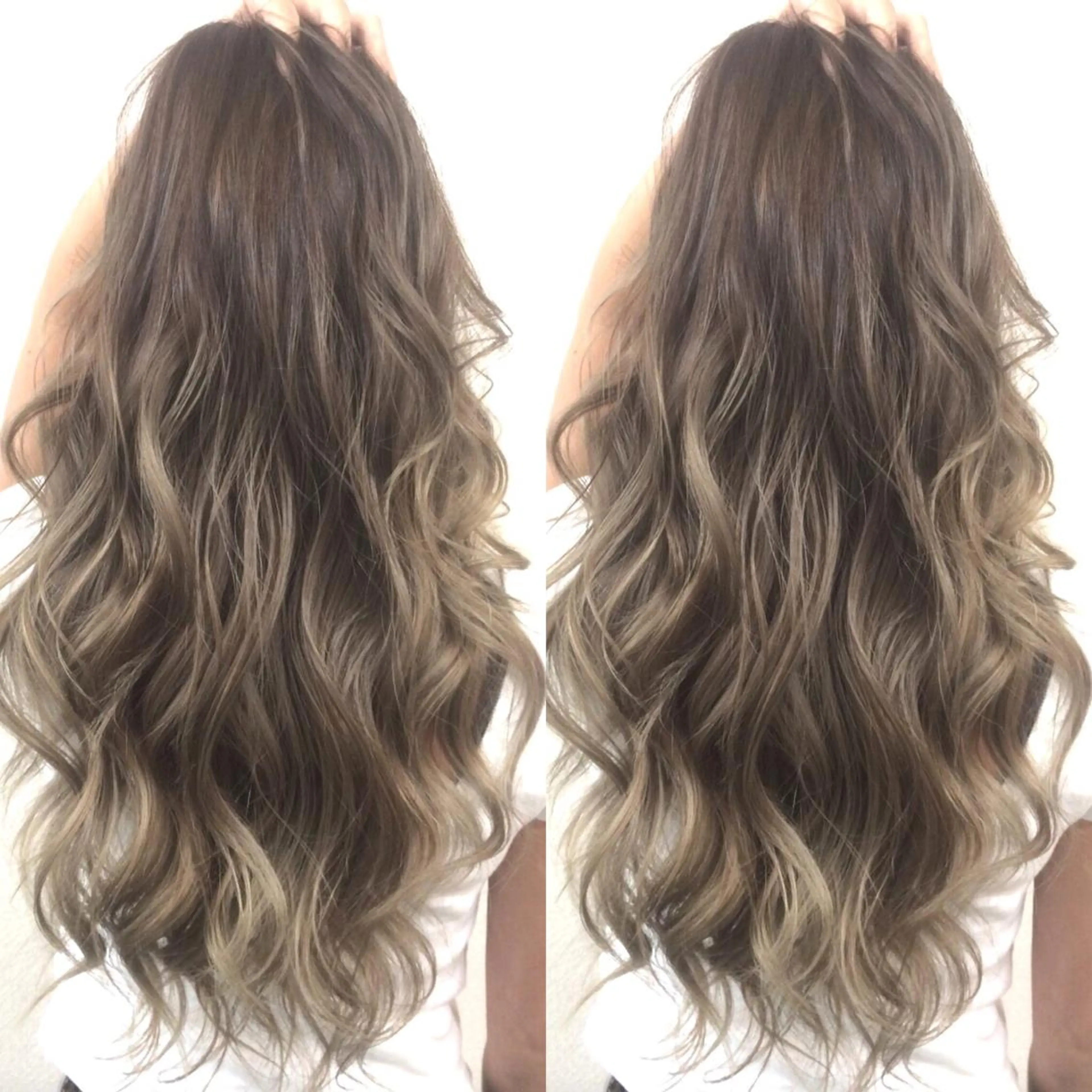 ロング カラー バレイヤージュ ベージュカラー レイヤーカット 井上 一平のヘアスタイル