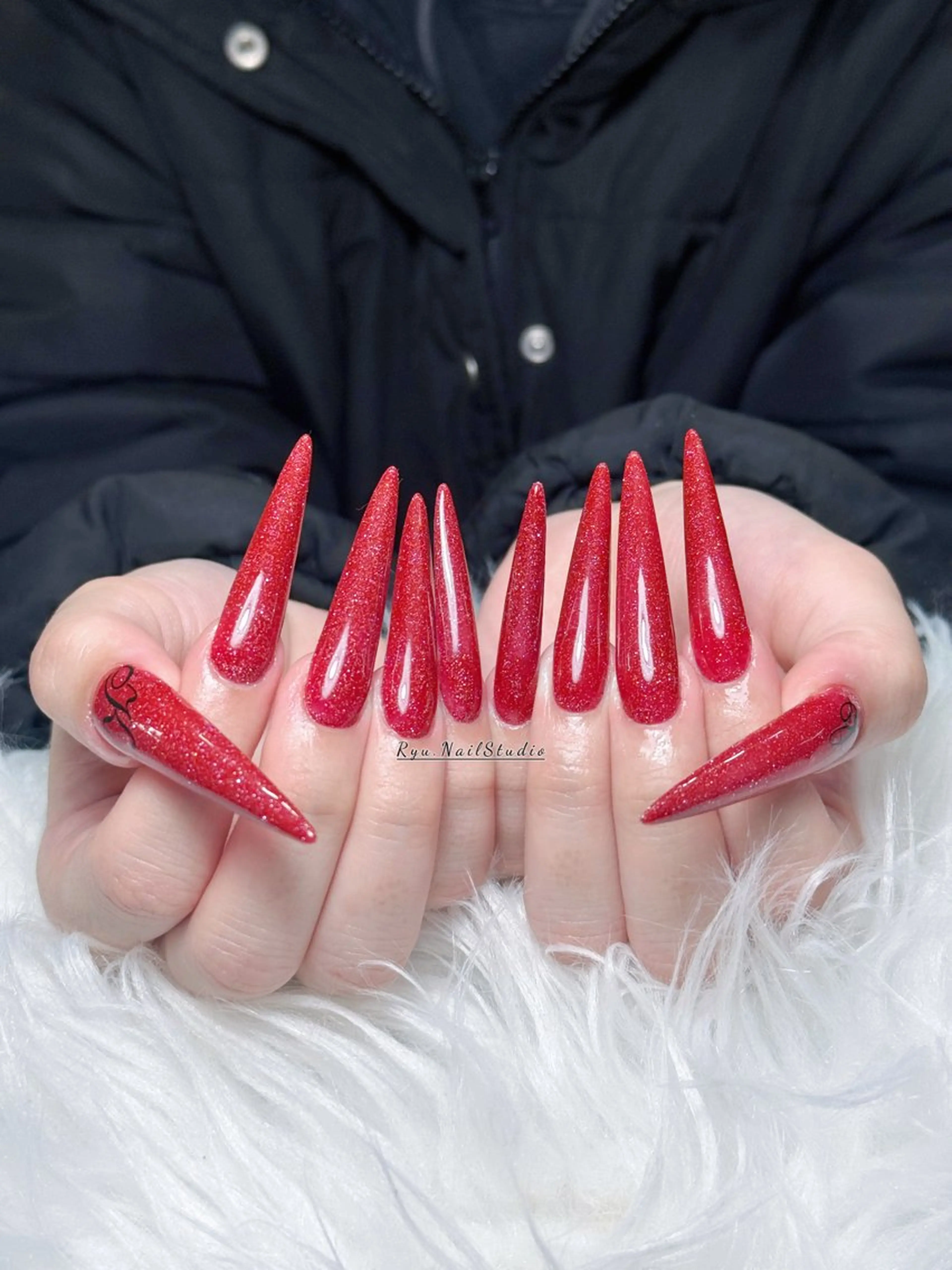 ネイル アートネイル ジェルネイル グラデーション マグネットネイル ニュアンスネイル ハンドネイル Ryu nail studioのネイルデザイン