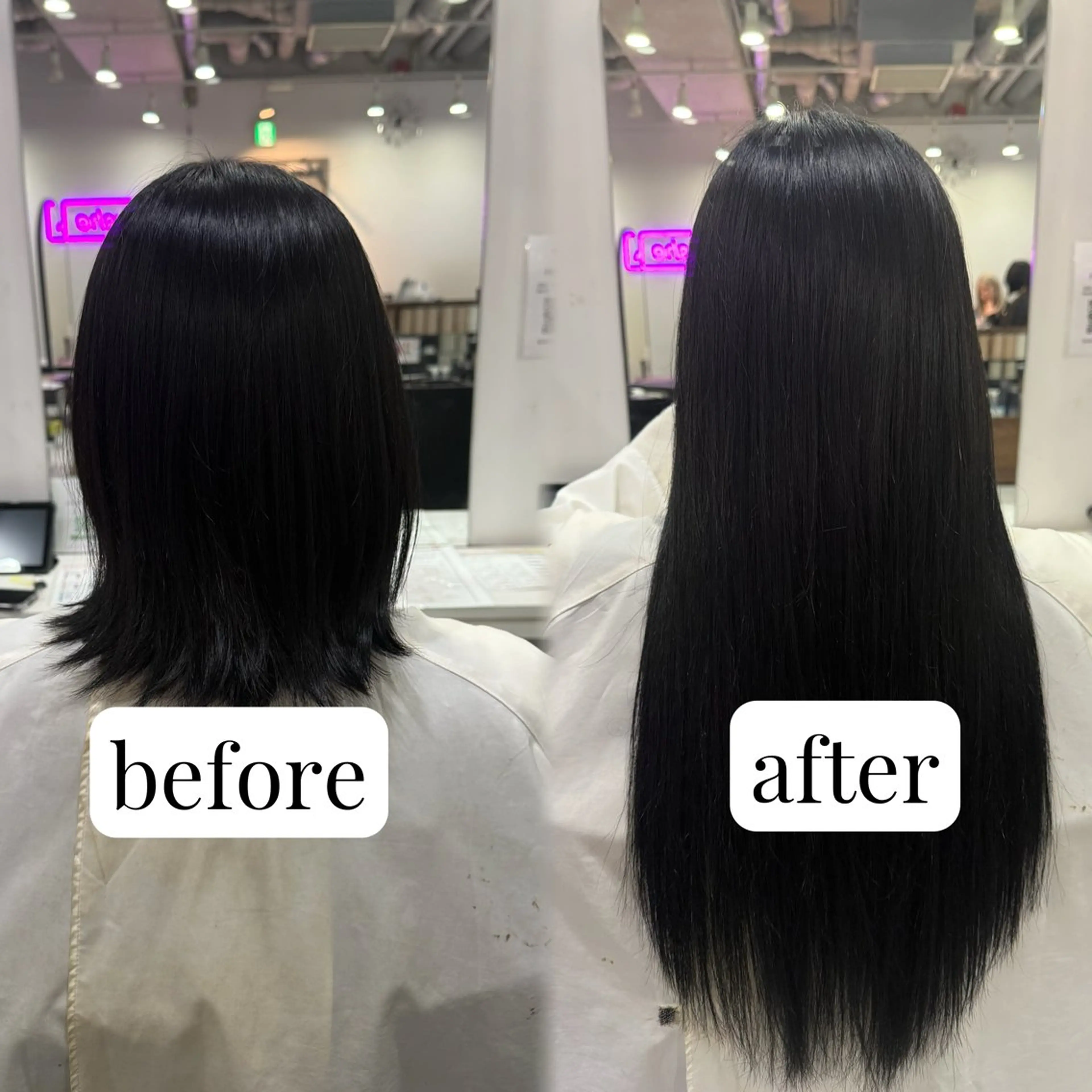 【✨️4月13日1名限定メニュー✨️】シールエクステ80本➕馴染ませカット✂️《韓国ヘア/ロング/バージン毛100%》の写真