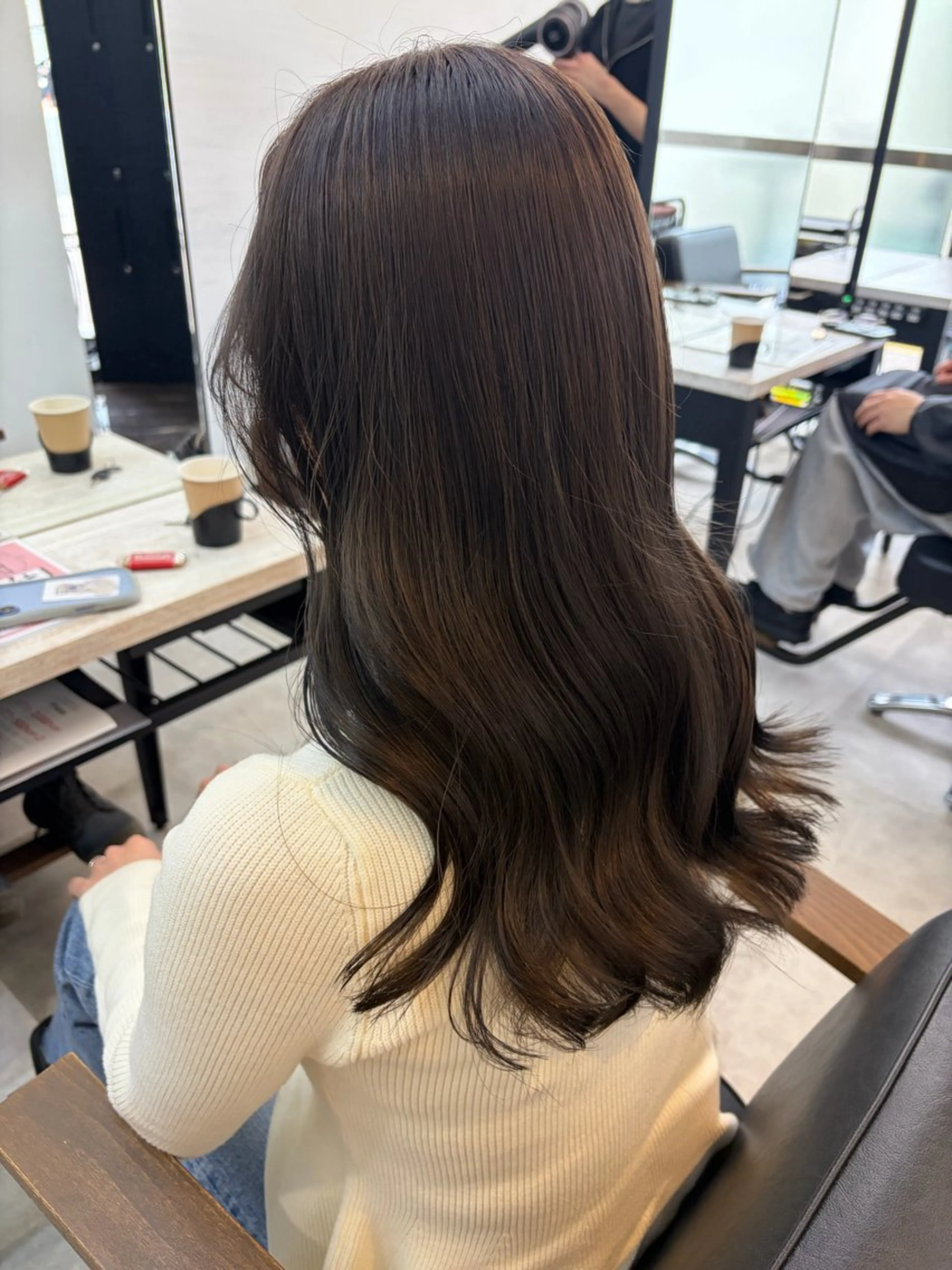 セミロング カラー 🥀韓国ヘア🥀 宮津真菜のヘアスタイル