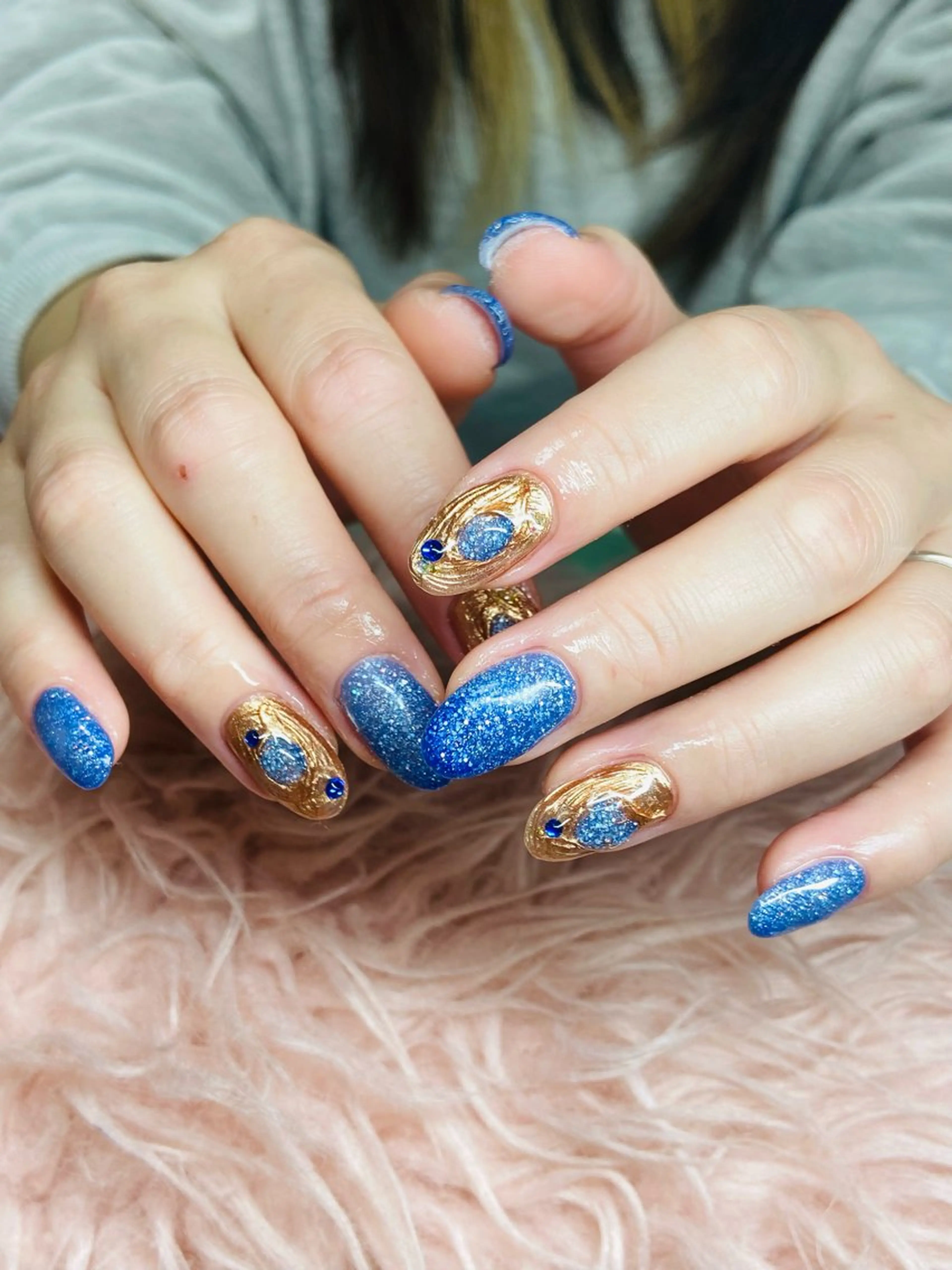 ネイル ミラーネイル HandSnail 座間自宅ネイルサロンのネイルデザイン