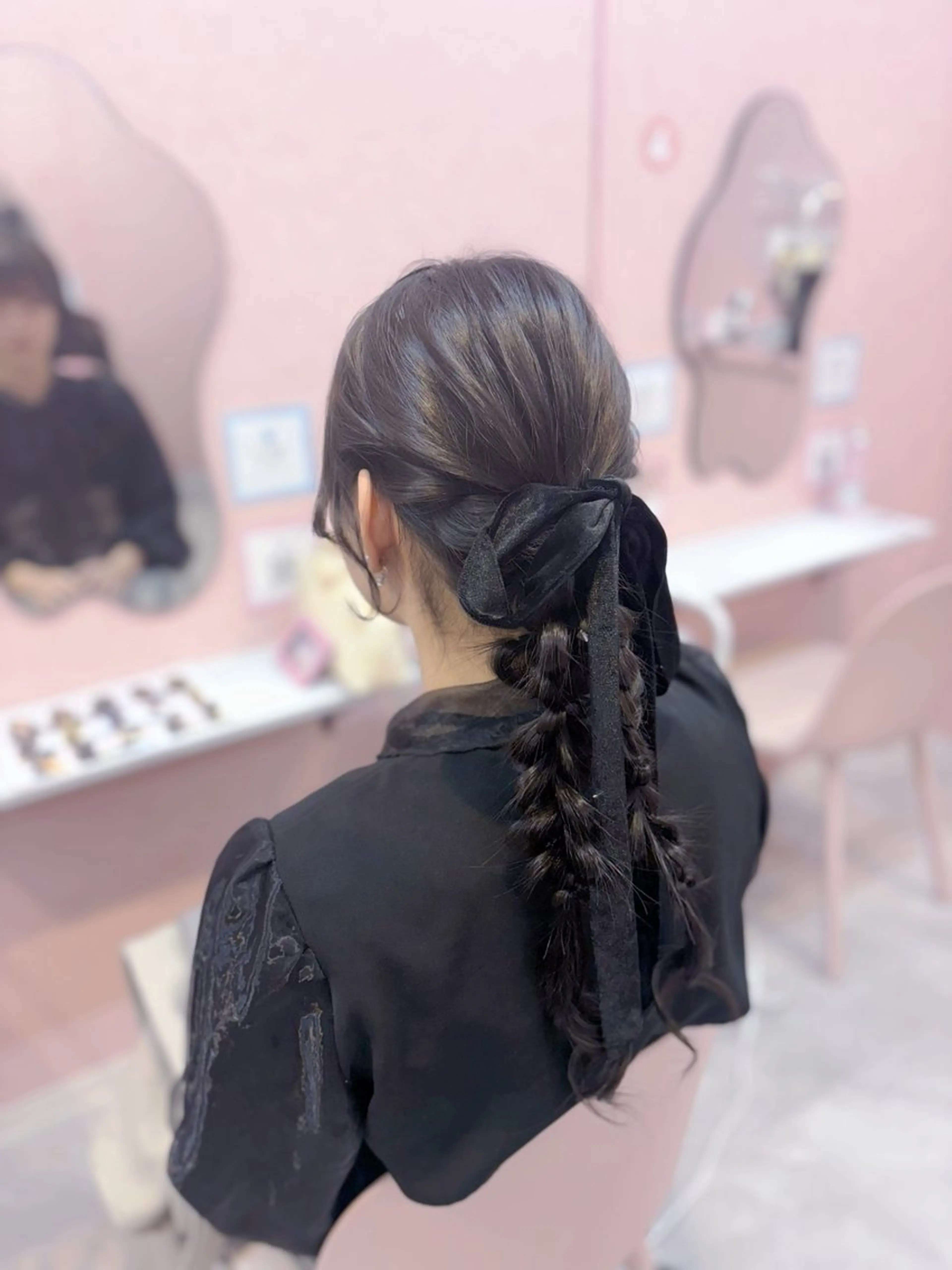 ロング ヘアセット LARME ヘアメ りほのヘアスタイル