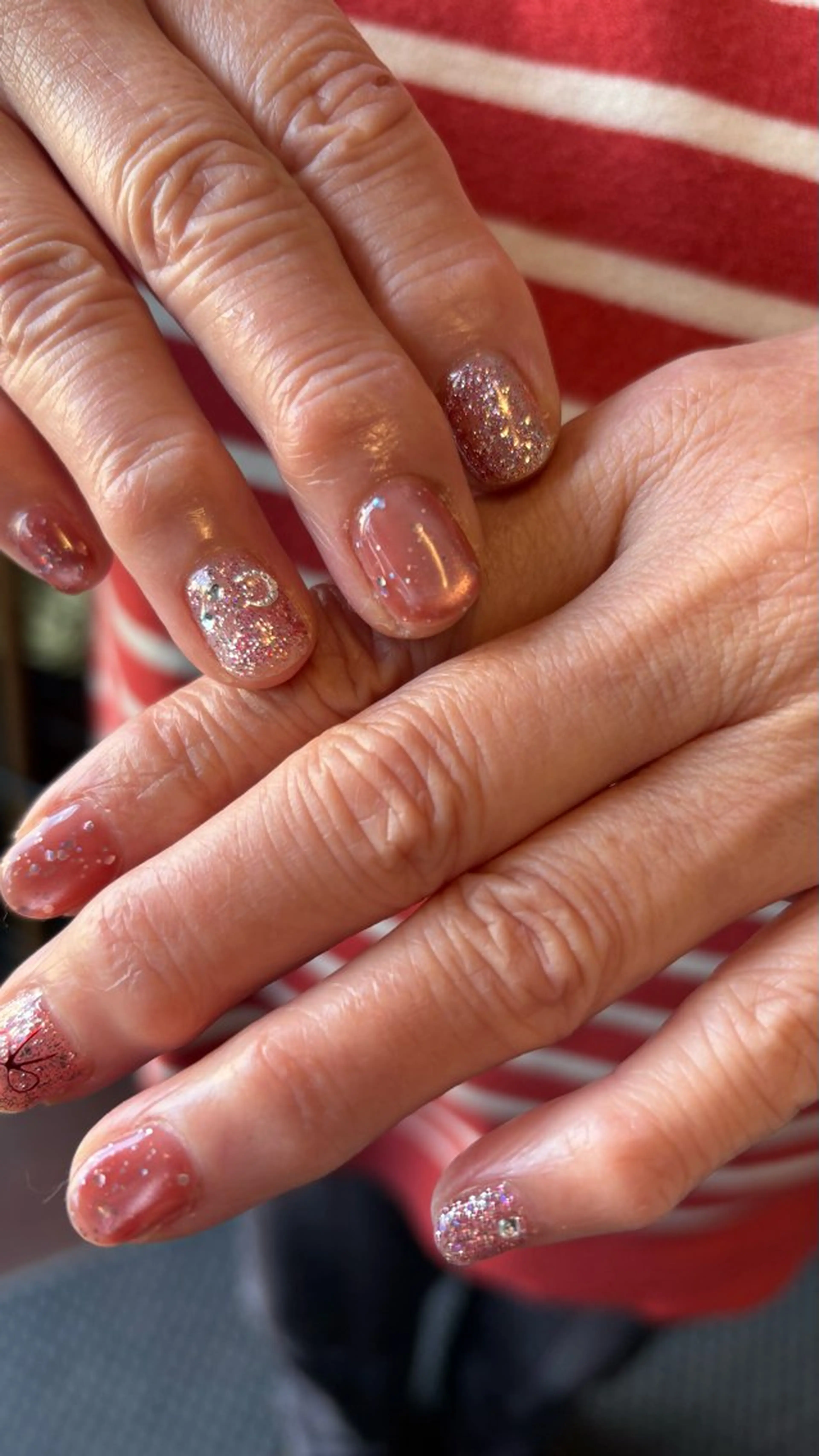 ネイル ガーリー ラメ(グリッター) マグネットネイル ハンドネイル Eclat  nail.所属・Eclat nailのネイルデザイン