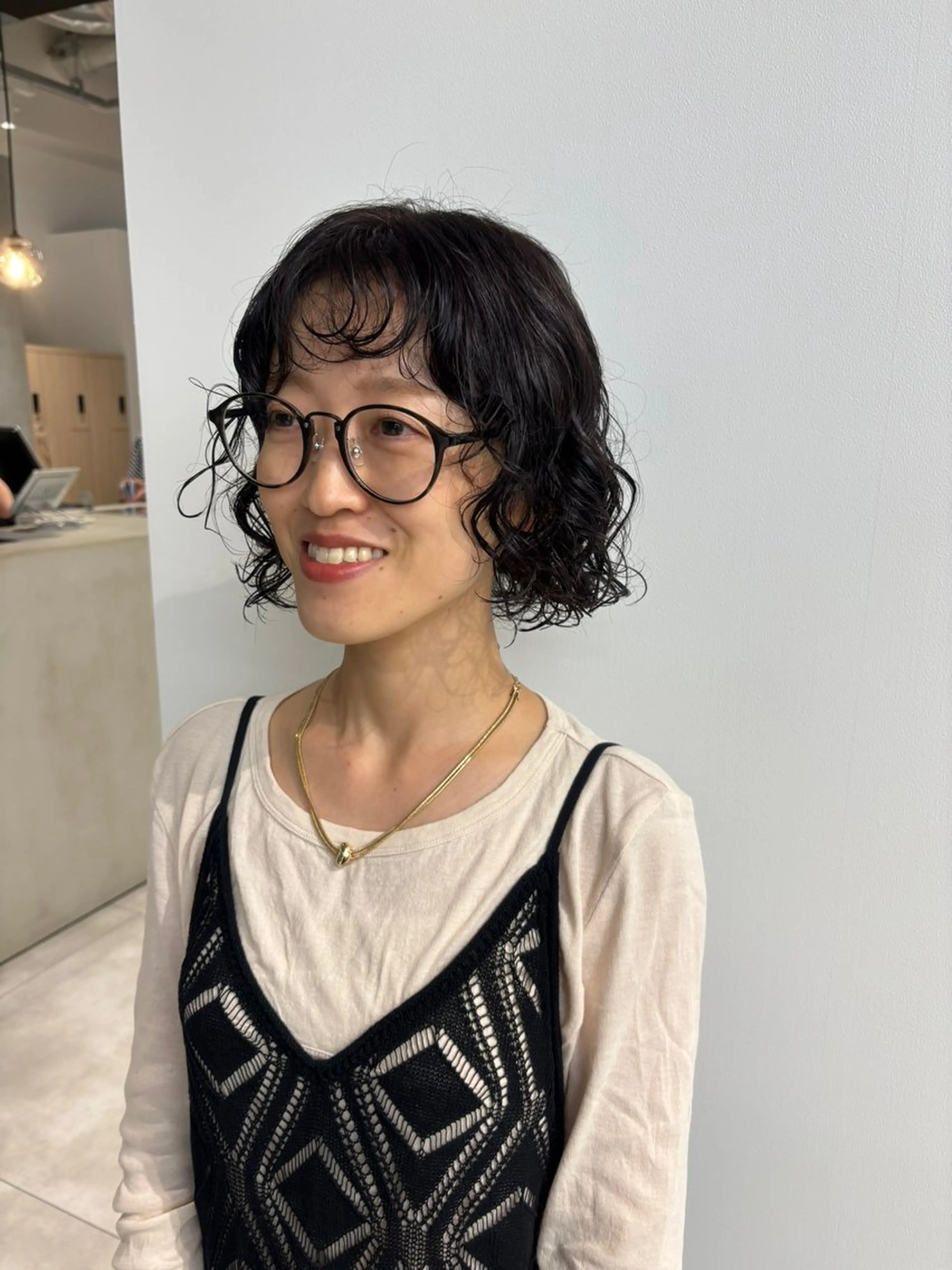 ミディアム パーマ カット パーマ トリートメント ayaka #パーマ#アレンジのヘアスタイル