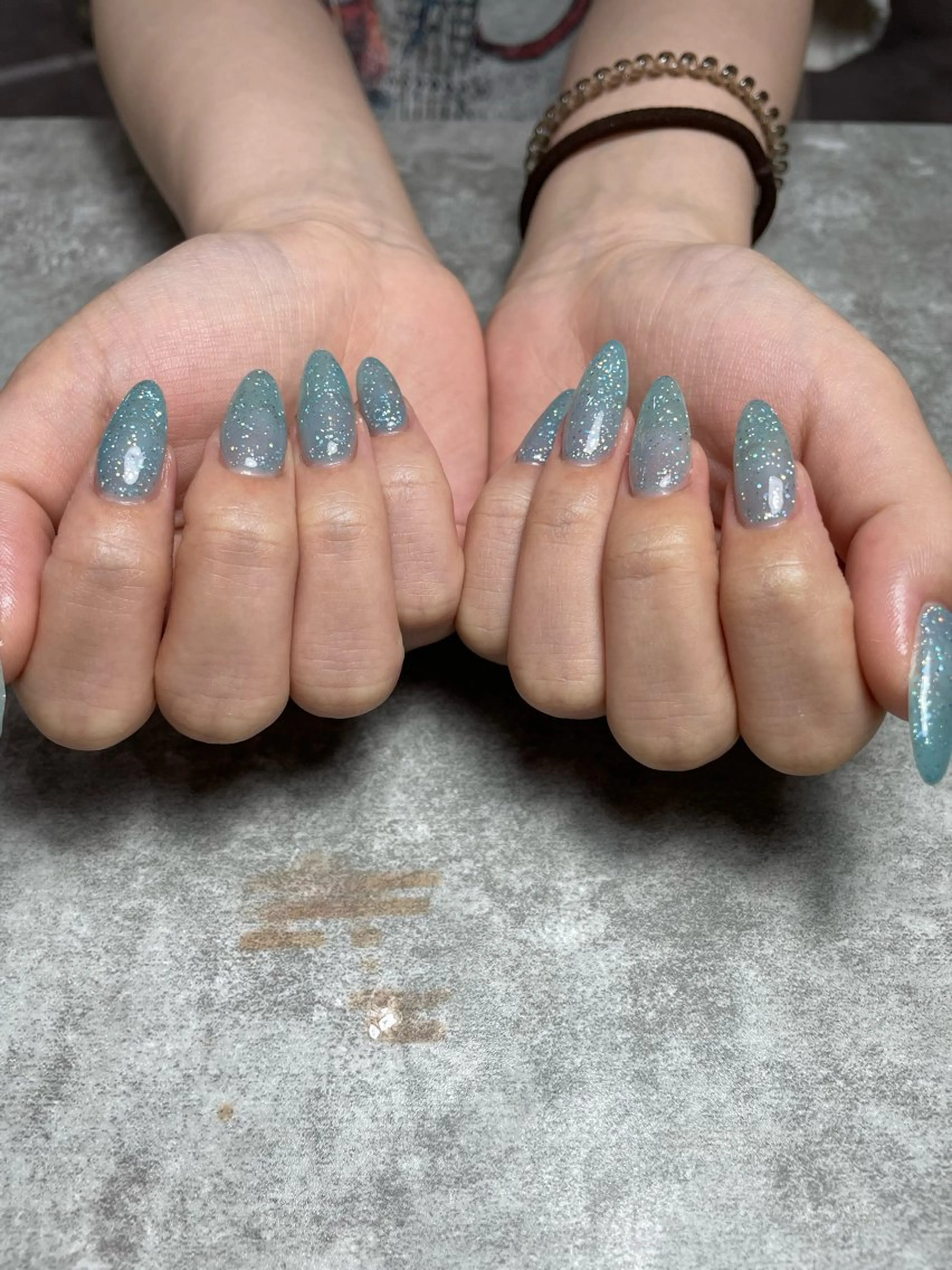 ネイル ラメ(グリッター) ワンカラーネイル 酒井 由奈のネイルデザイン