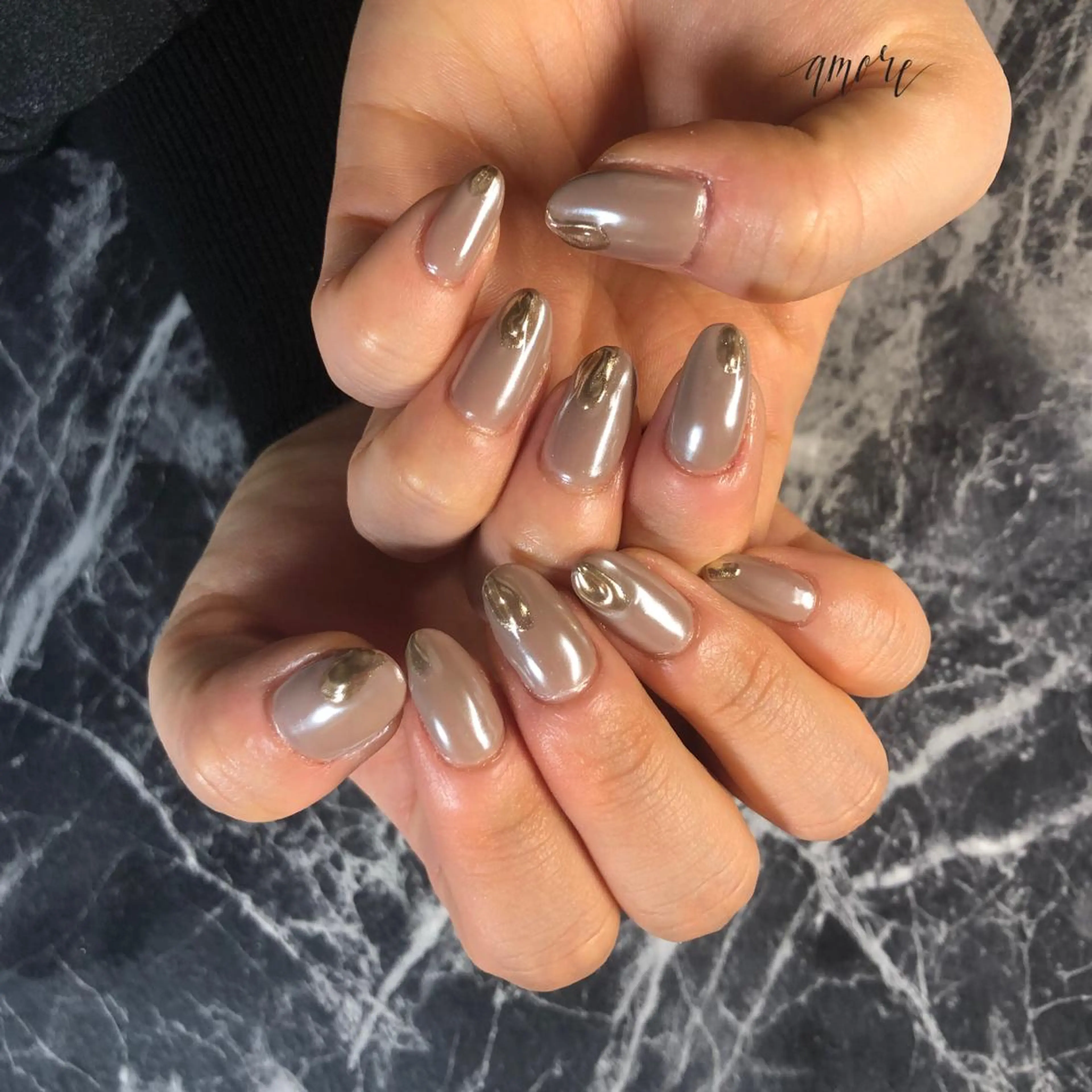 ネイル ジェルネイル ミラーネイル ニュアンスネイル 春ネイル You kyehwaのネイルデザイン