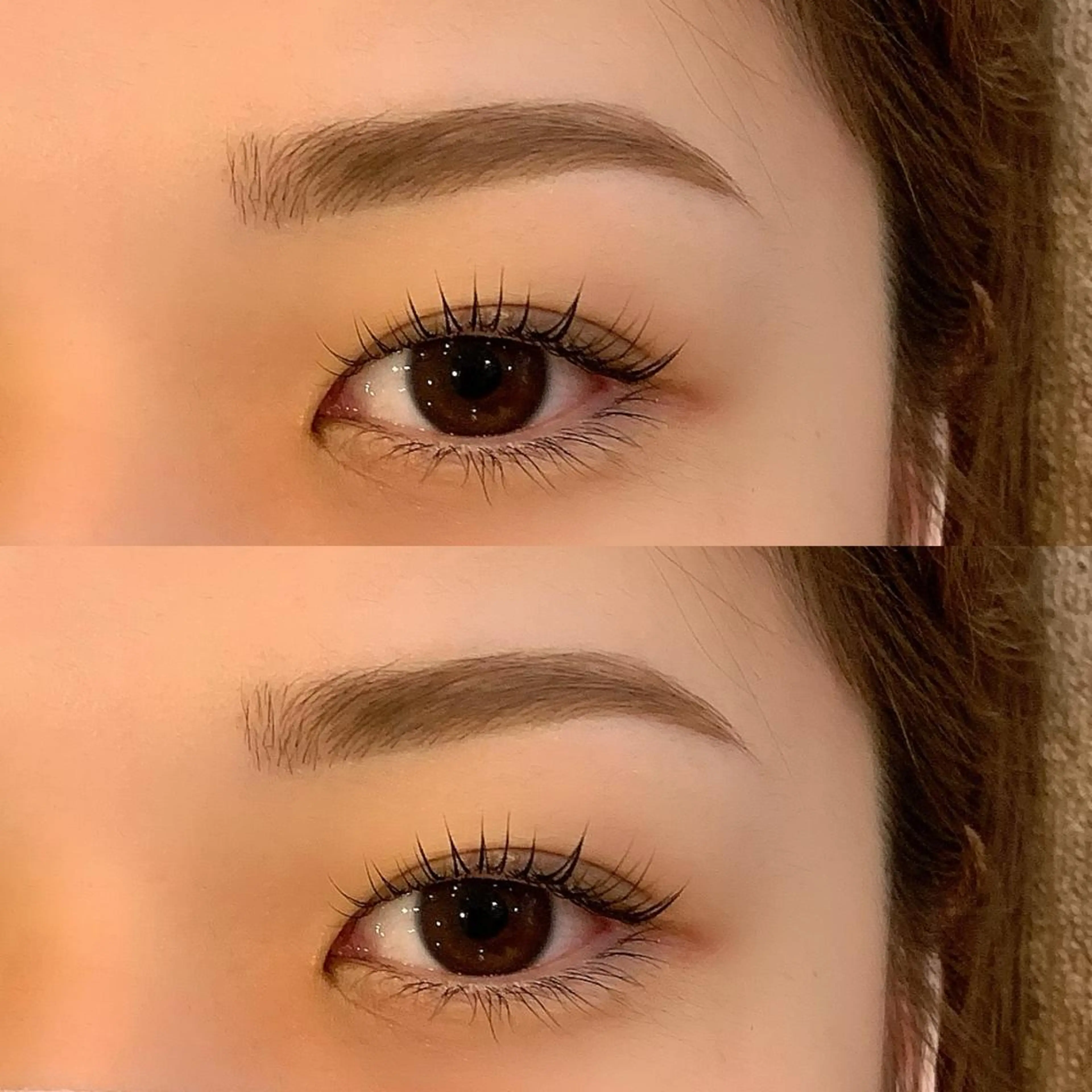 眉毛とまつ毛のセットメニュー⋆͛📢⋆パリジェンヌラッシュリフト(上のみ)&美眉スタイリングの写真
