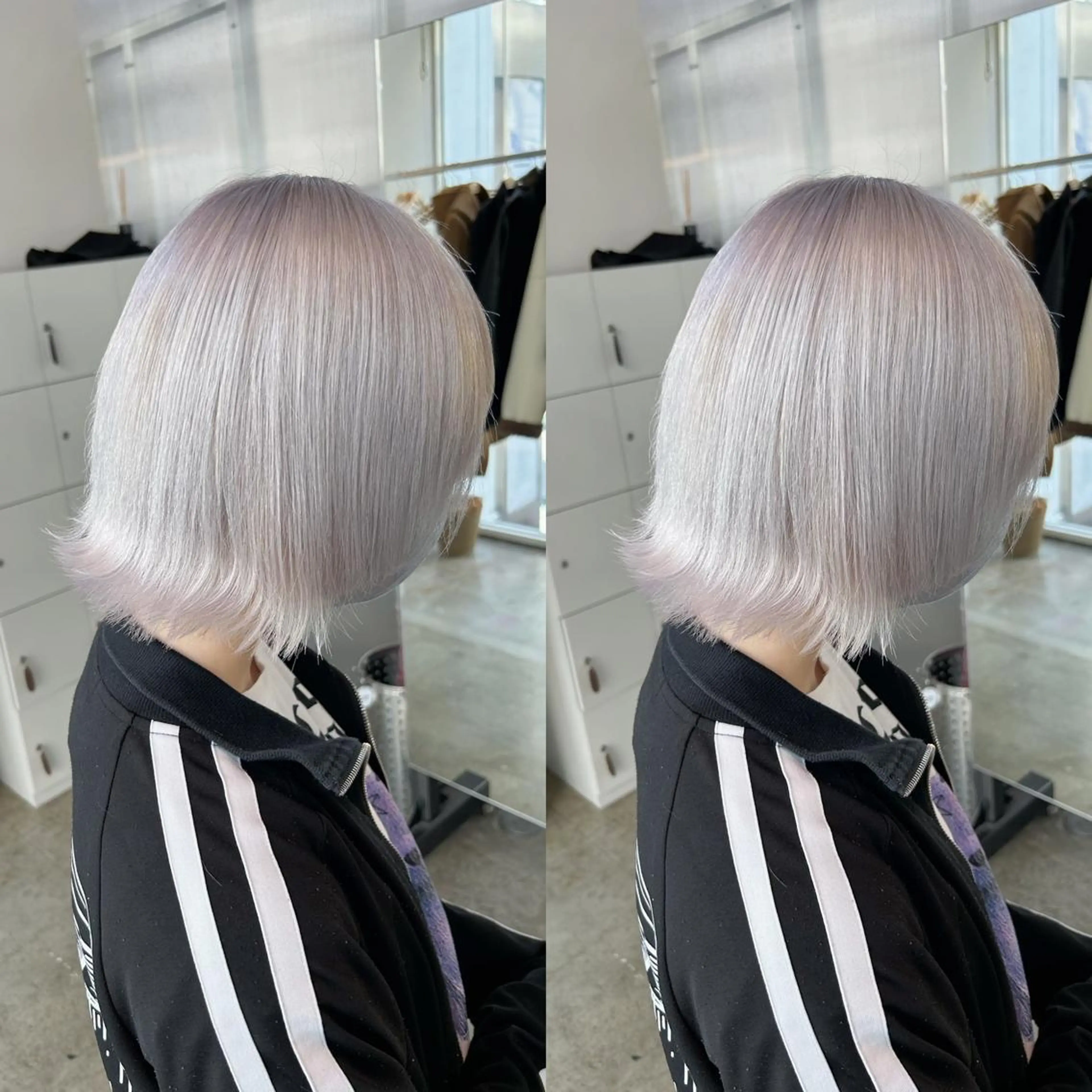 ミディアム カラー ヘアカラー トリートメント yoriダブルカラー 代表すがわらのヘアスタイル