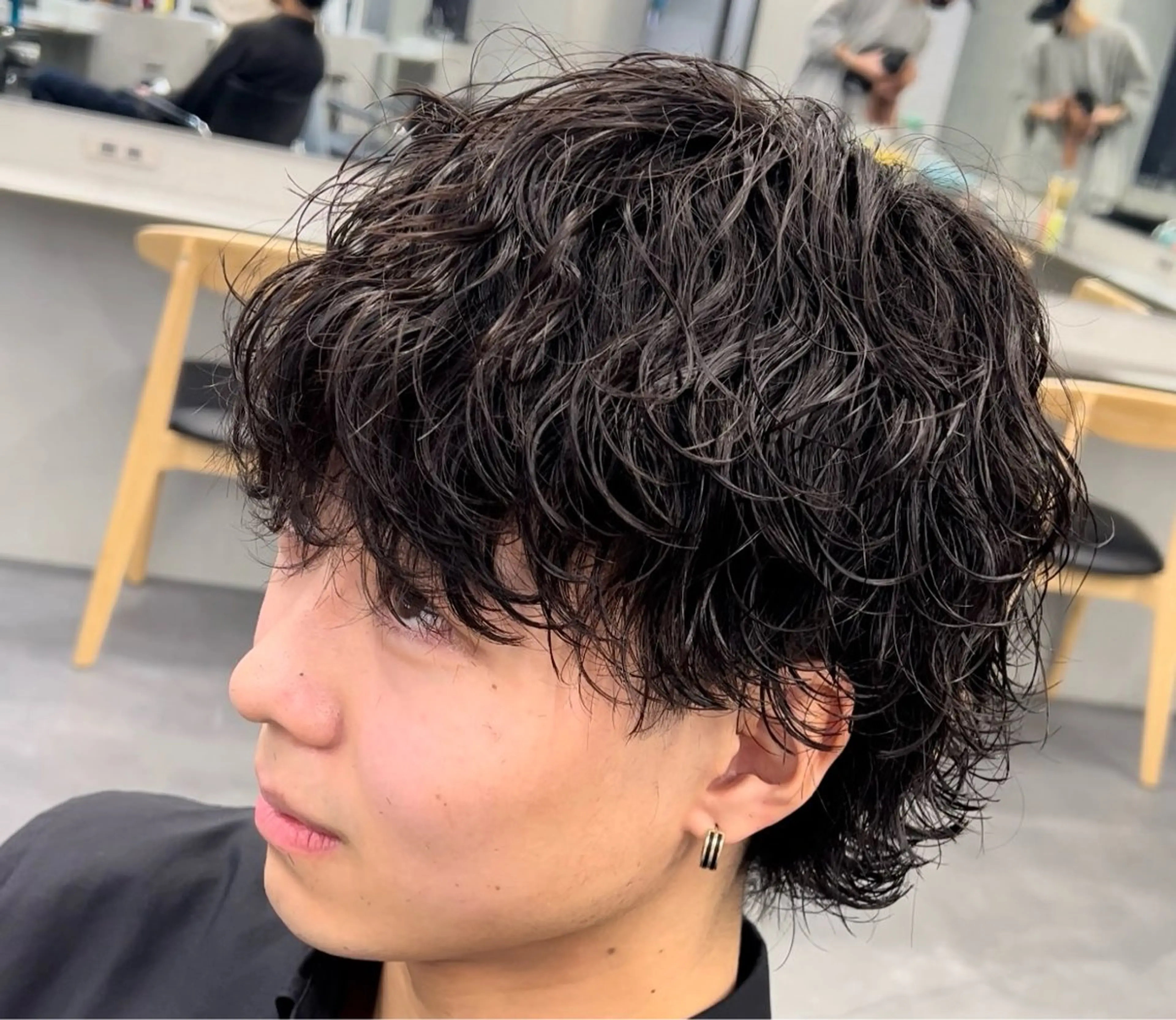 セミロング パーマ ヘアアレンジ メンズ fifth 石川 凪のヘアスタイル