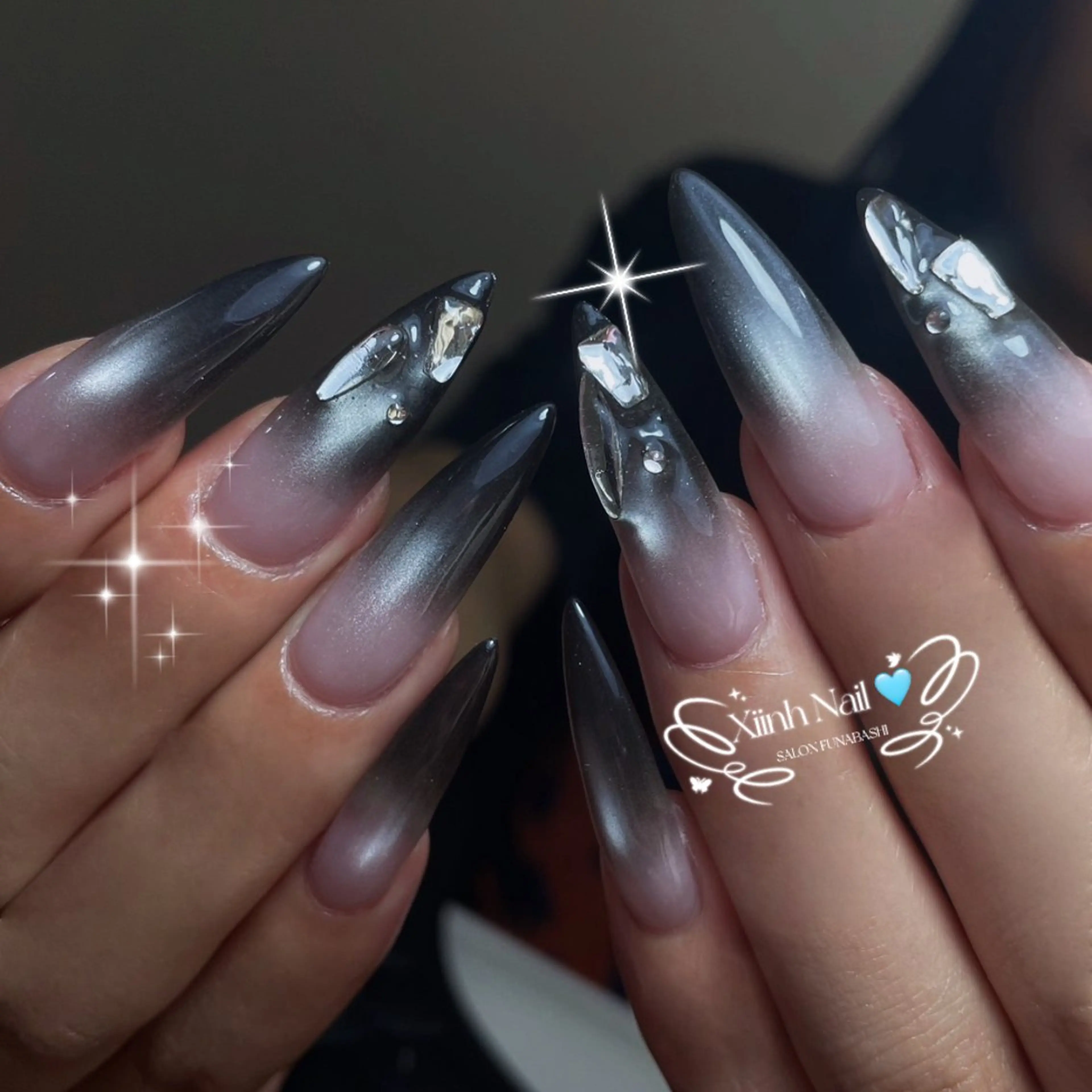 ネイル チークネイル 桜ネイル 長さ出し フットネイル ジェルネイル ハンドネイル XIINH NAIL SALONのネイルデザイン