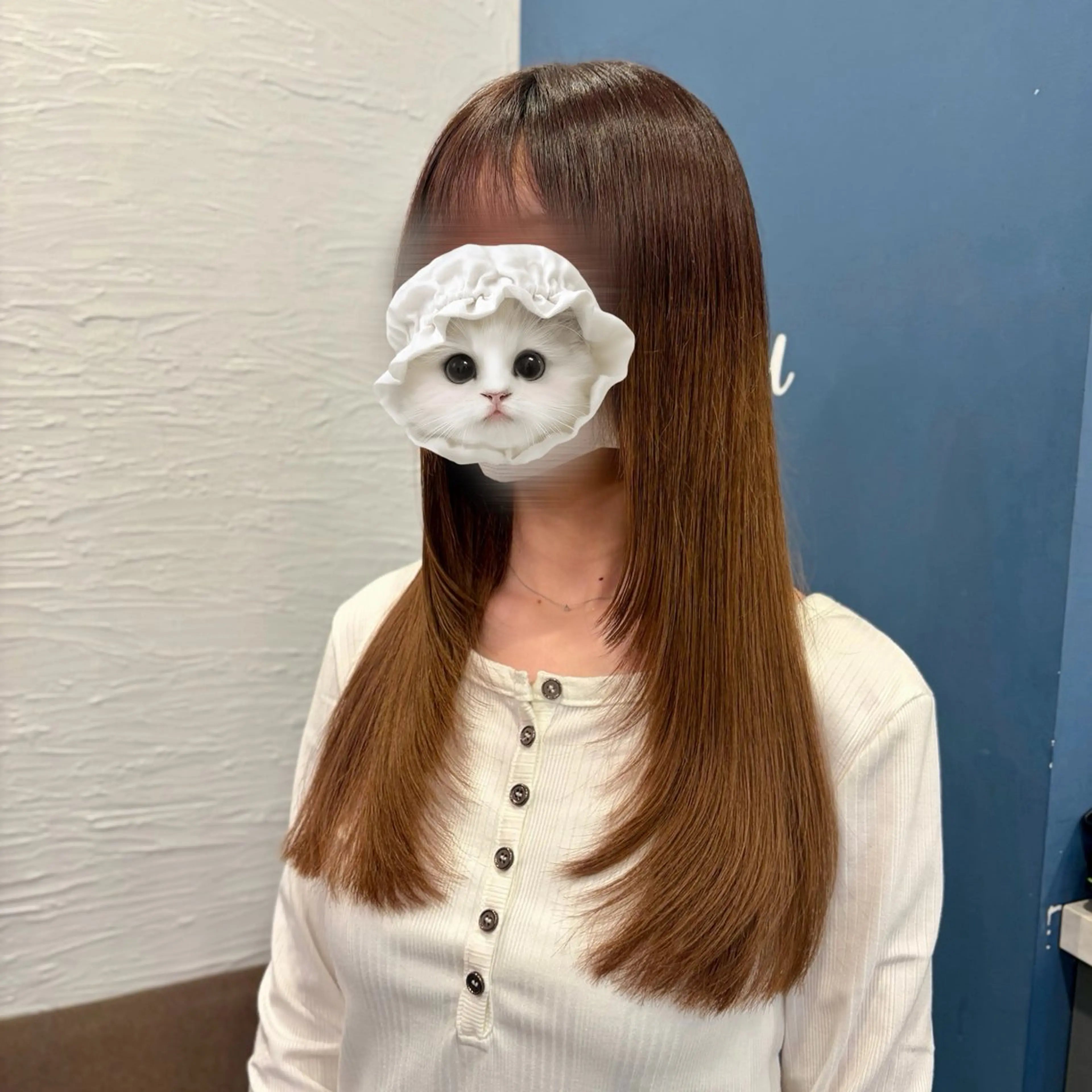 ロング 顔まわりレイヤー レイヤーカット 小顔カット カット ✨🎀さいとう みれい🎀✨のヘアスタイル