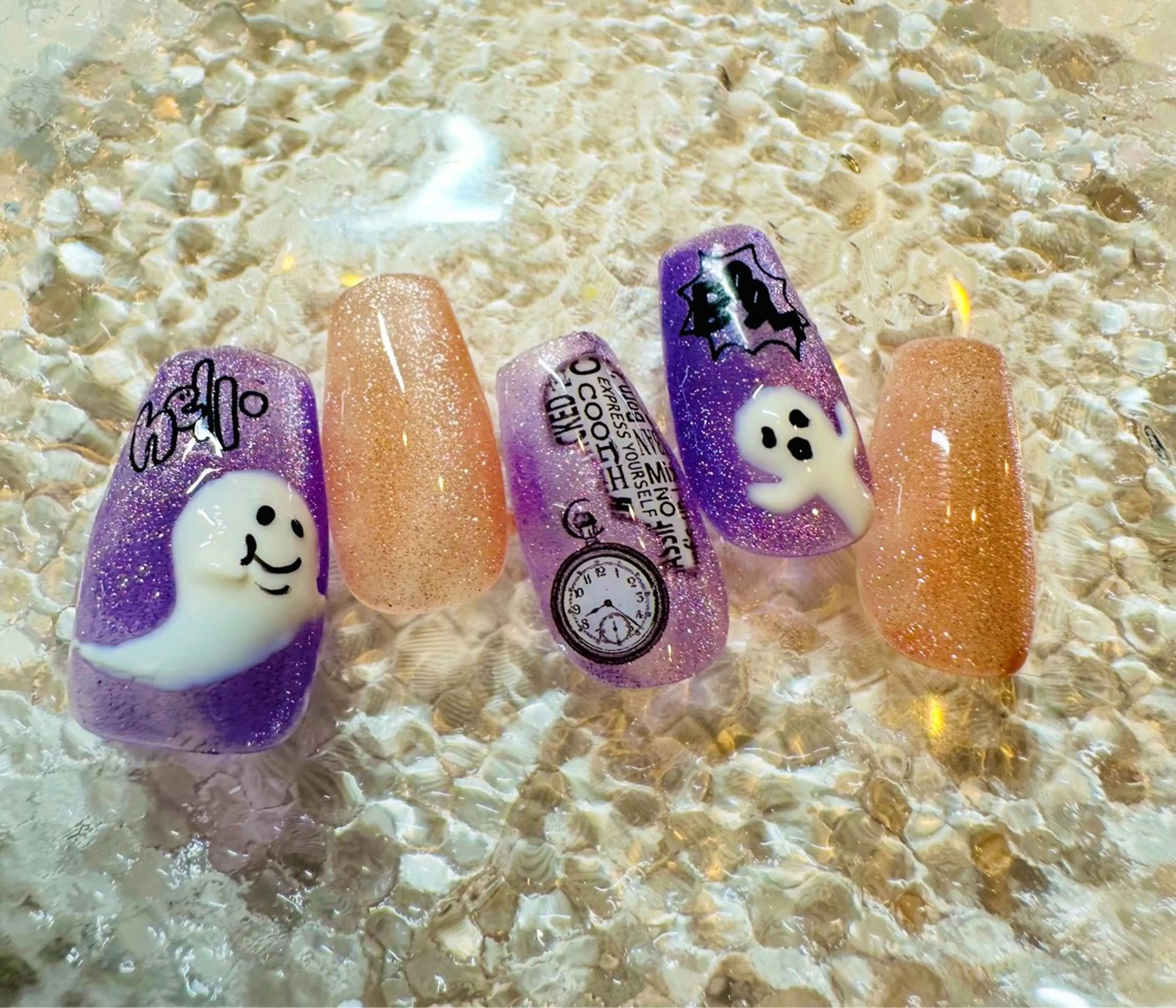 ネイル ハロウィン ぷっくりネイル ハンドネイル ネイルサロンエレノア所属・田端 笑理菜のネイルデザイン