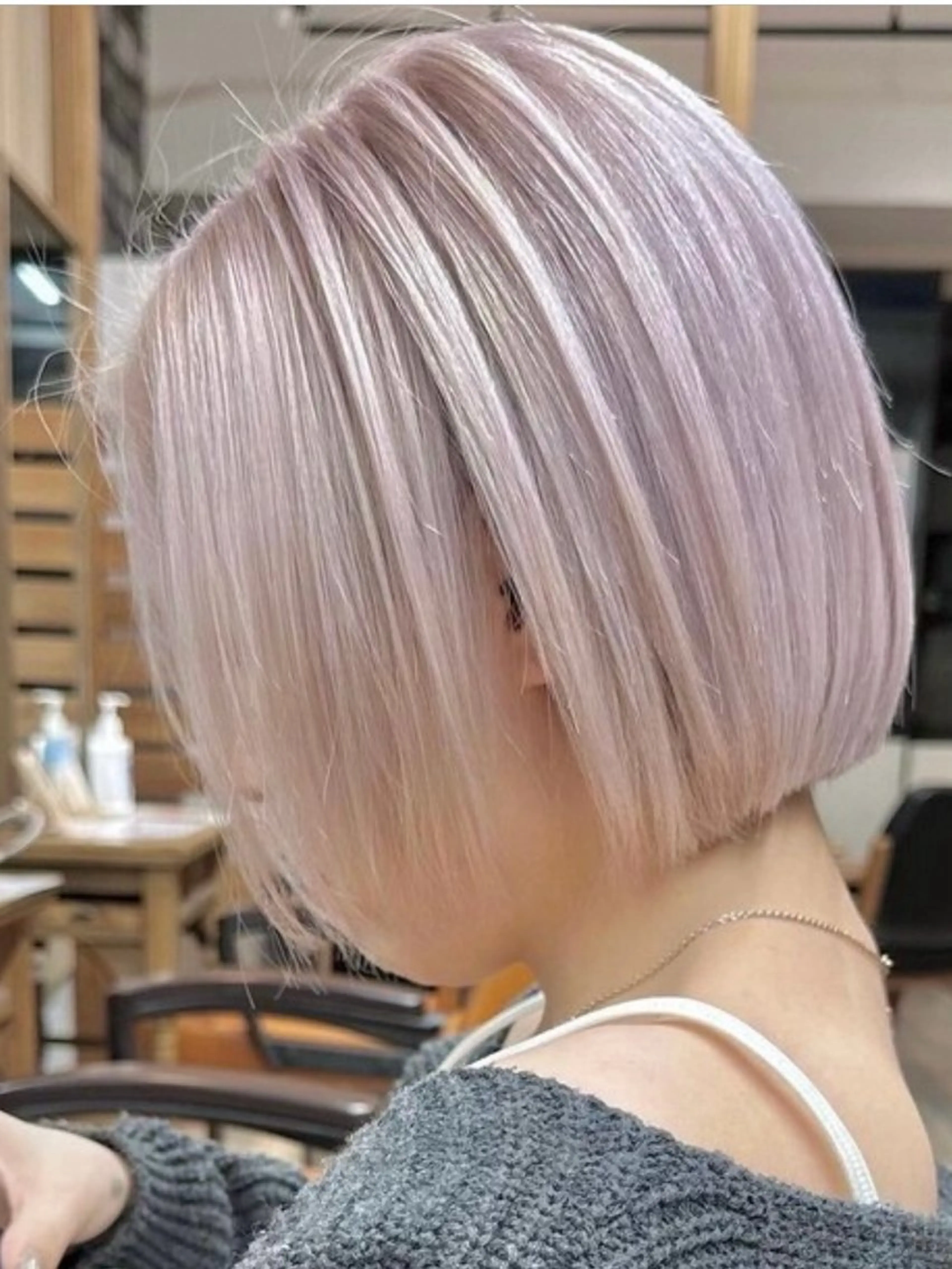 ショート カラー ヘアアレンジ ヘアカラー トリートメント vizz by el yts 北谷エクステのヘアスタイル