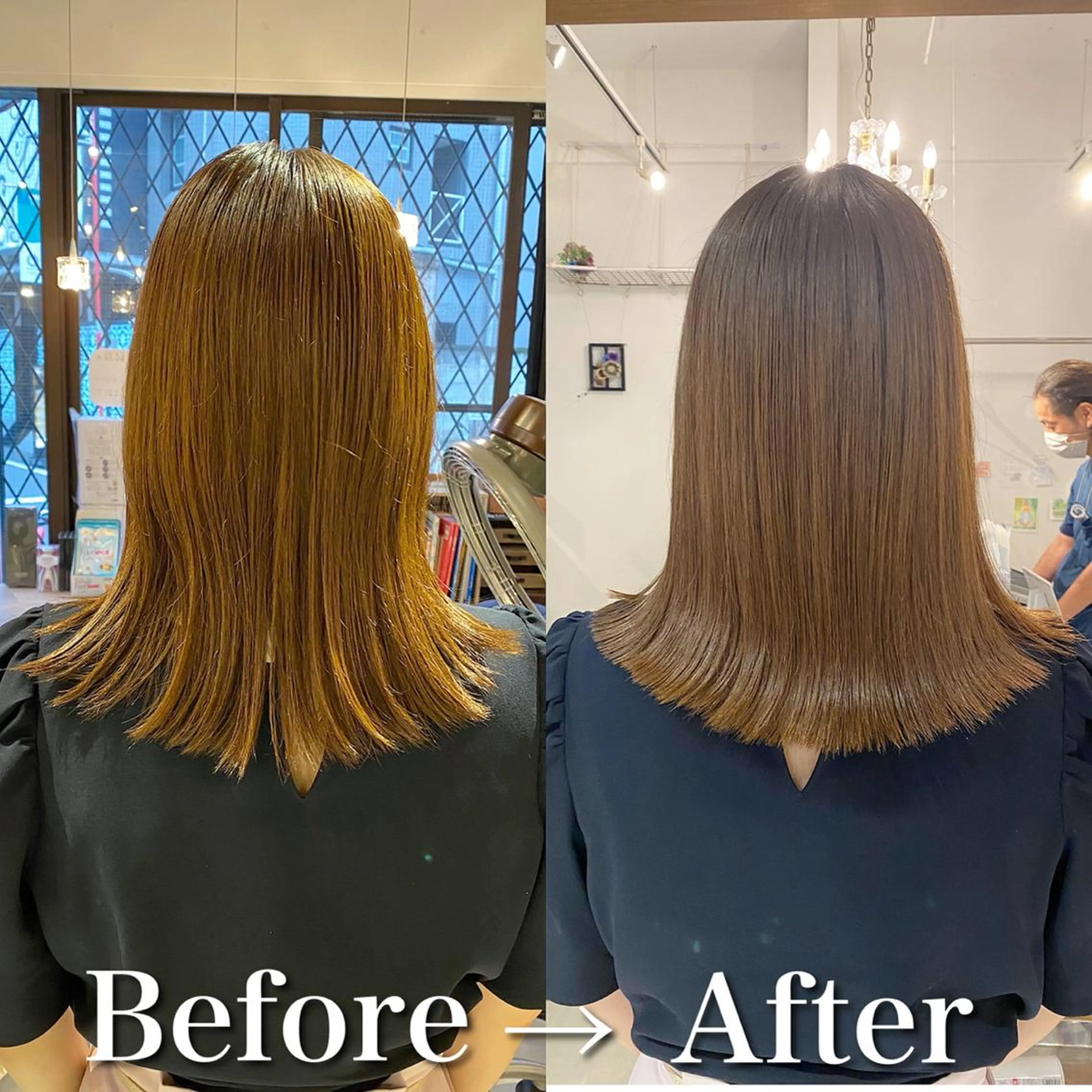 ミディアム 髪質改善 トリートメント 酸熱トリートメント 髪質改善特化 安東駿介のヘアスタイル