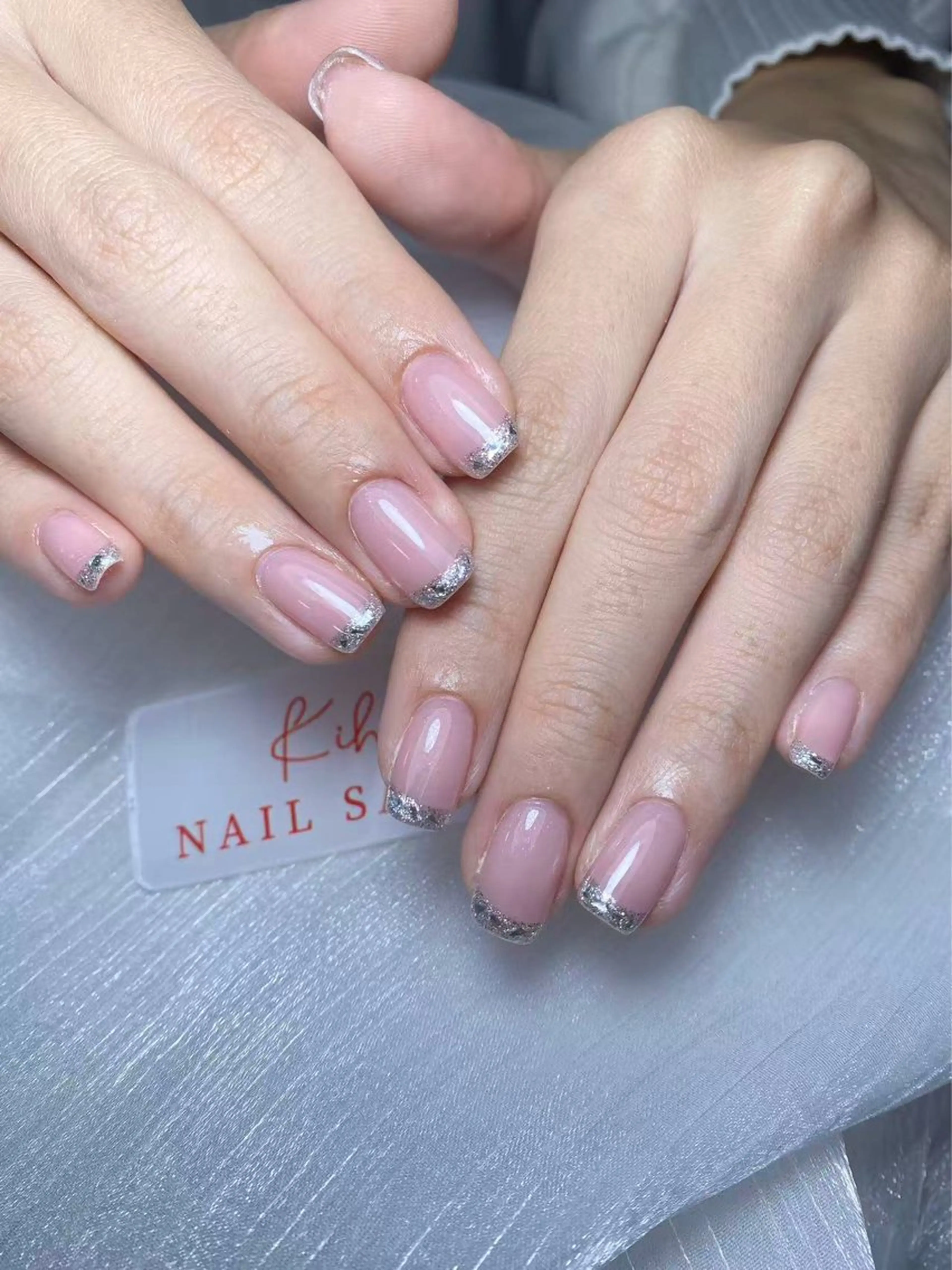 ネイル ハンドネイル ユリ🎀長さだし/ パラジェル/持ち込みのネイルデザイン