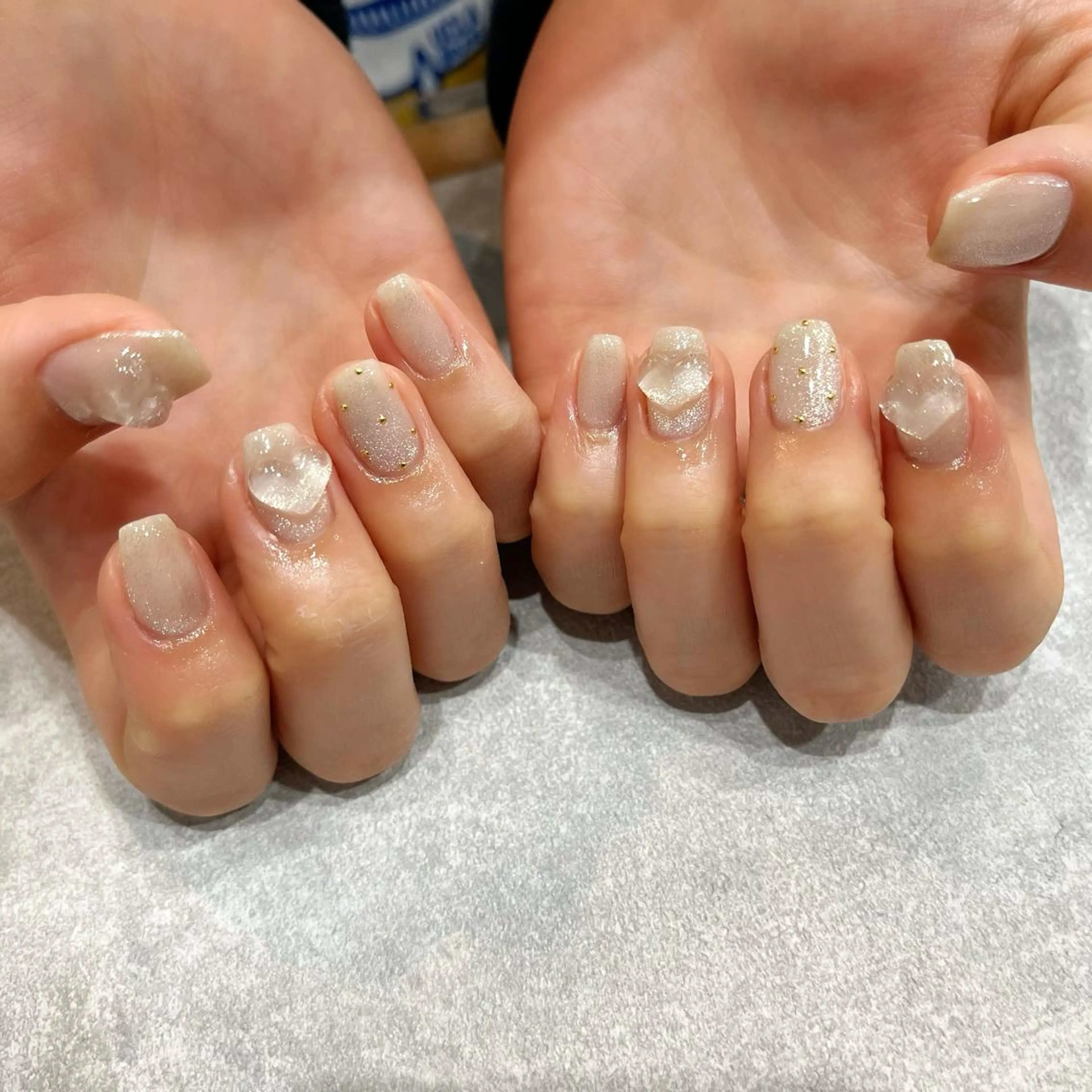 ネイル ドット ガーリー ハート マグネットネイル ぷっくりネイル ハンドネイル 阿部 ほのかのネイルデザイン