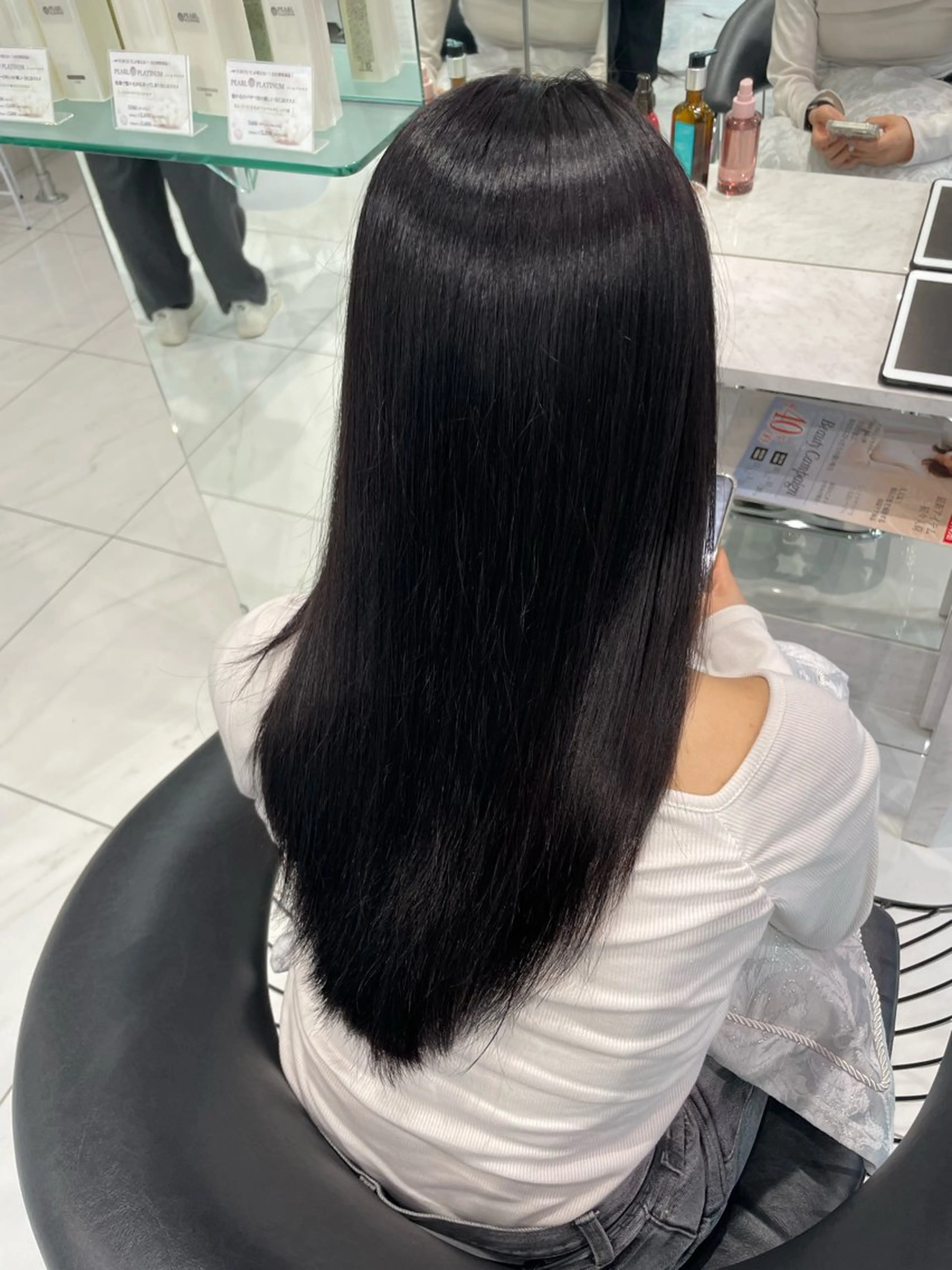 ロング 韓国風ヘア mion🦋韓国ヘア 透明感カラー🫧のヘアスタイル