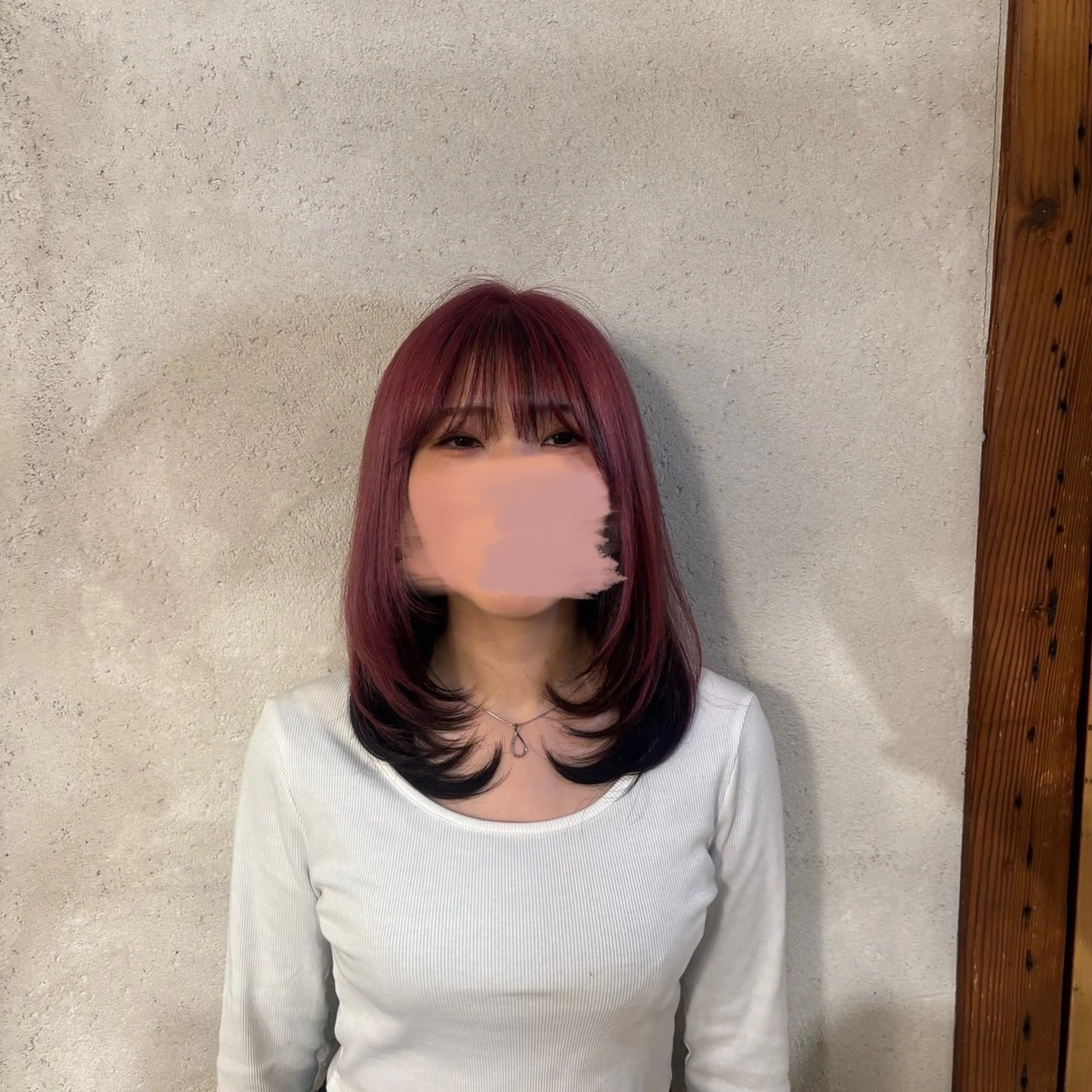ミディアム ハイレイヤー 韓国風ヘア レイヤーカット 🎀Rina/無料/ カット💎のヘアスタイル
