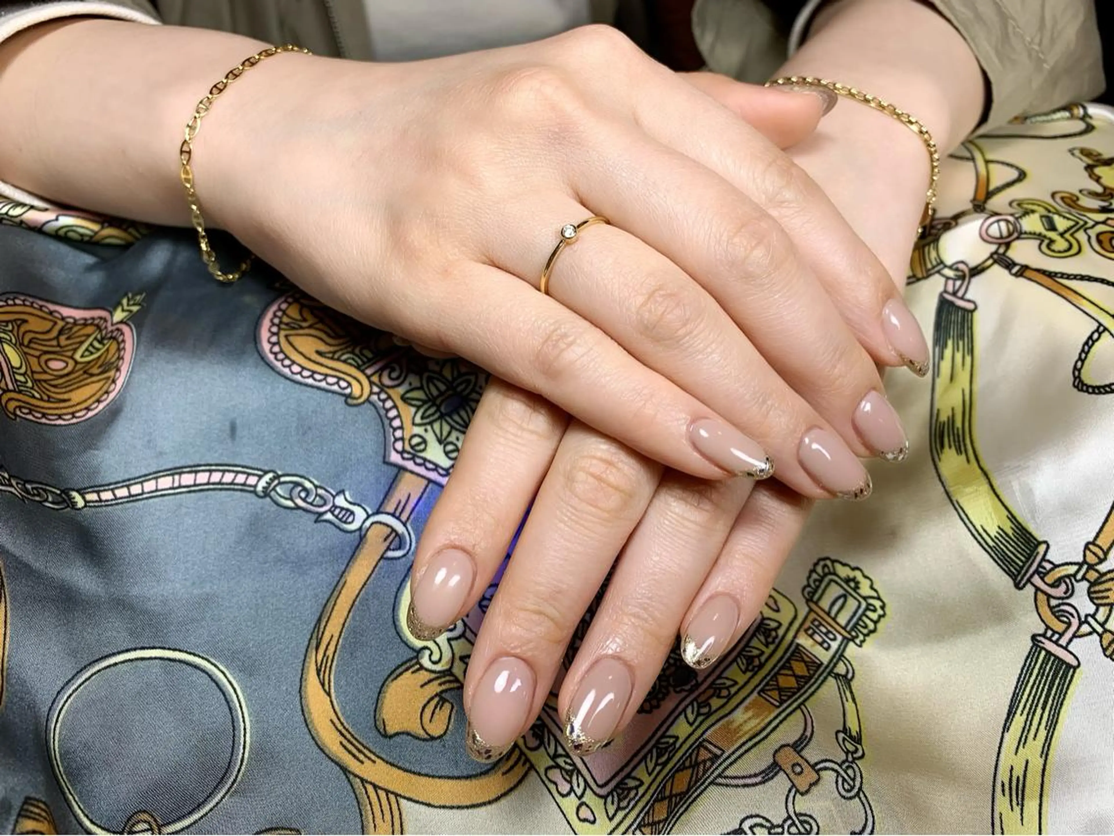 ネイル フレンチネイル ガラスフレンチ Nail Salon R.N アールドットエヌ所属・R.N アールドットエヌのネイルデザイン