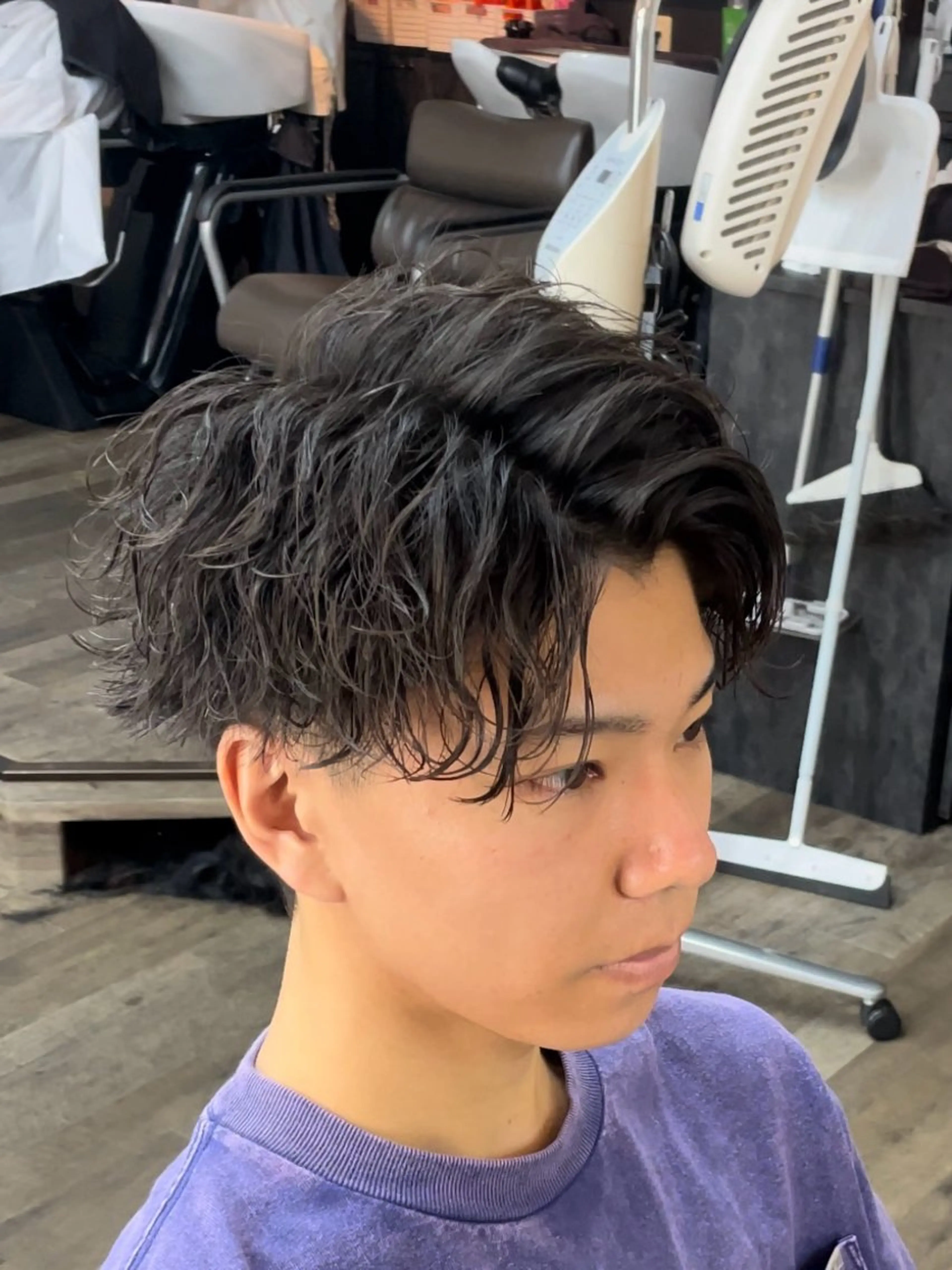 ショート パーマ メンズ カット パーマ トリートメント 💇🏻‍♂️パーマ ニキ✨本田龍斗のヘアスタイル