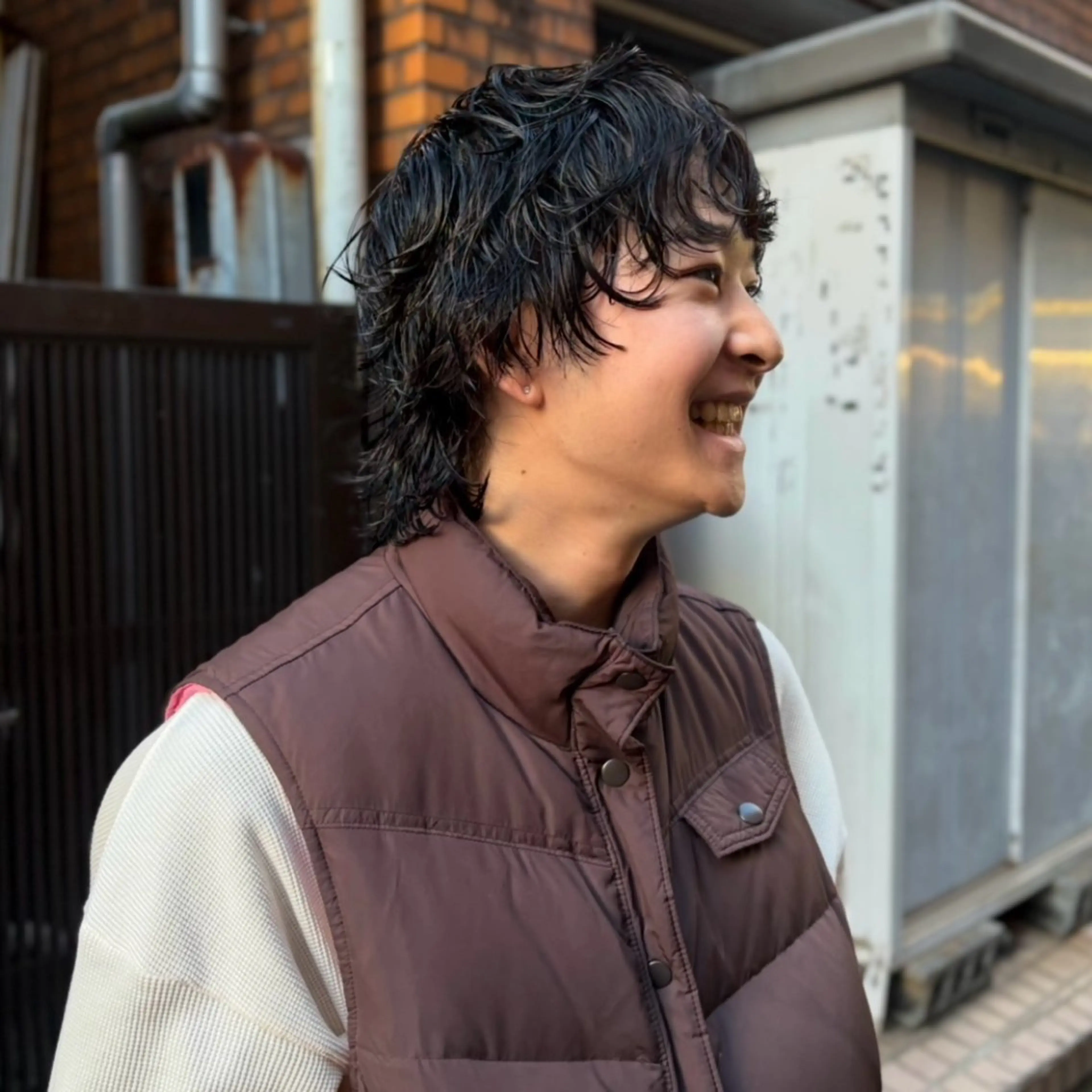 ミディアム パーマ メンズ 服に合うお洒落ヘア /GLOP リュートのヘアスタイル