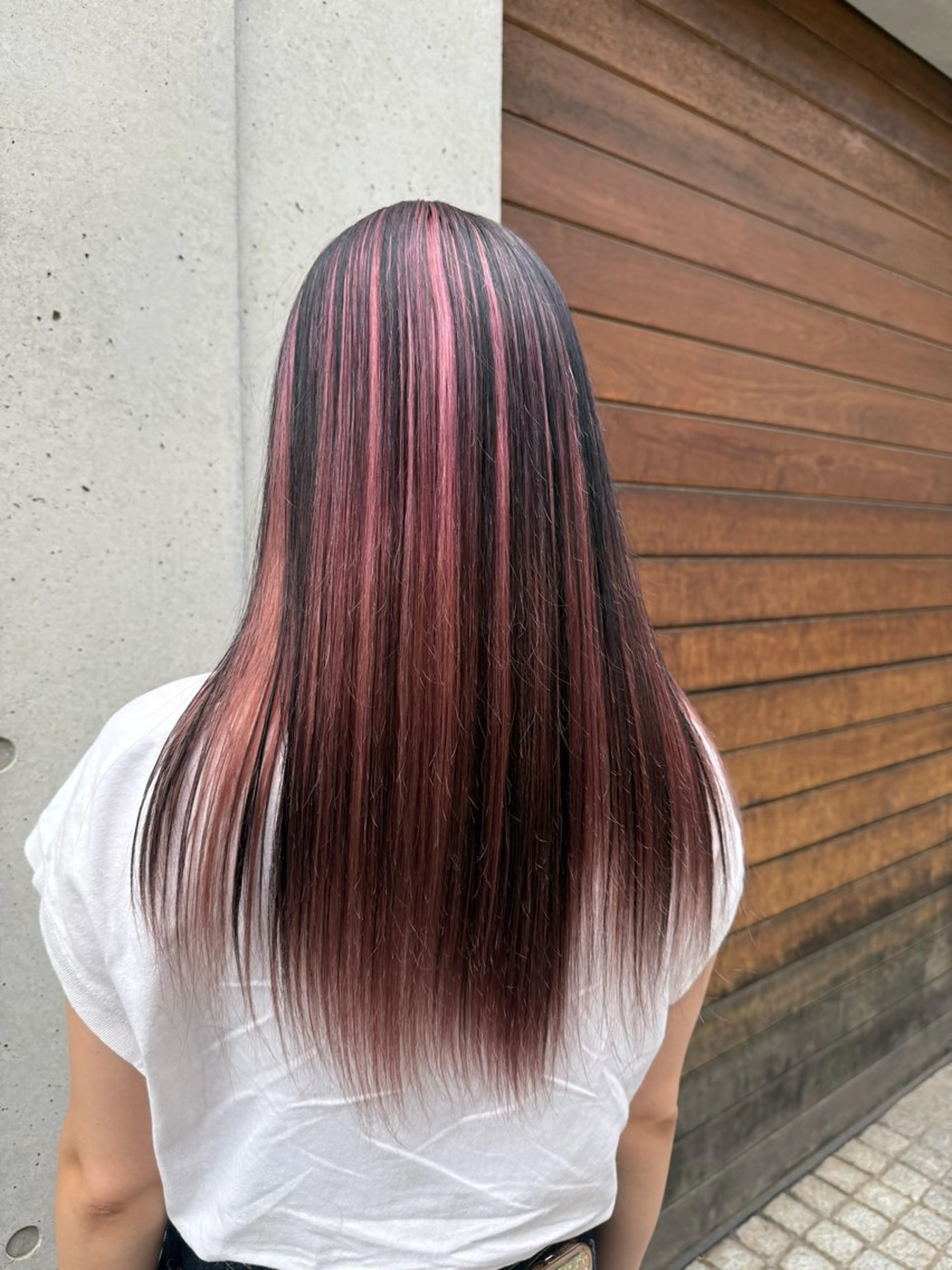 ロング カラー ブリーチ ピンクカラー ヘアカラー 艶カラー/ハイトーン /アレンジ/meiのヘアスタイル