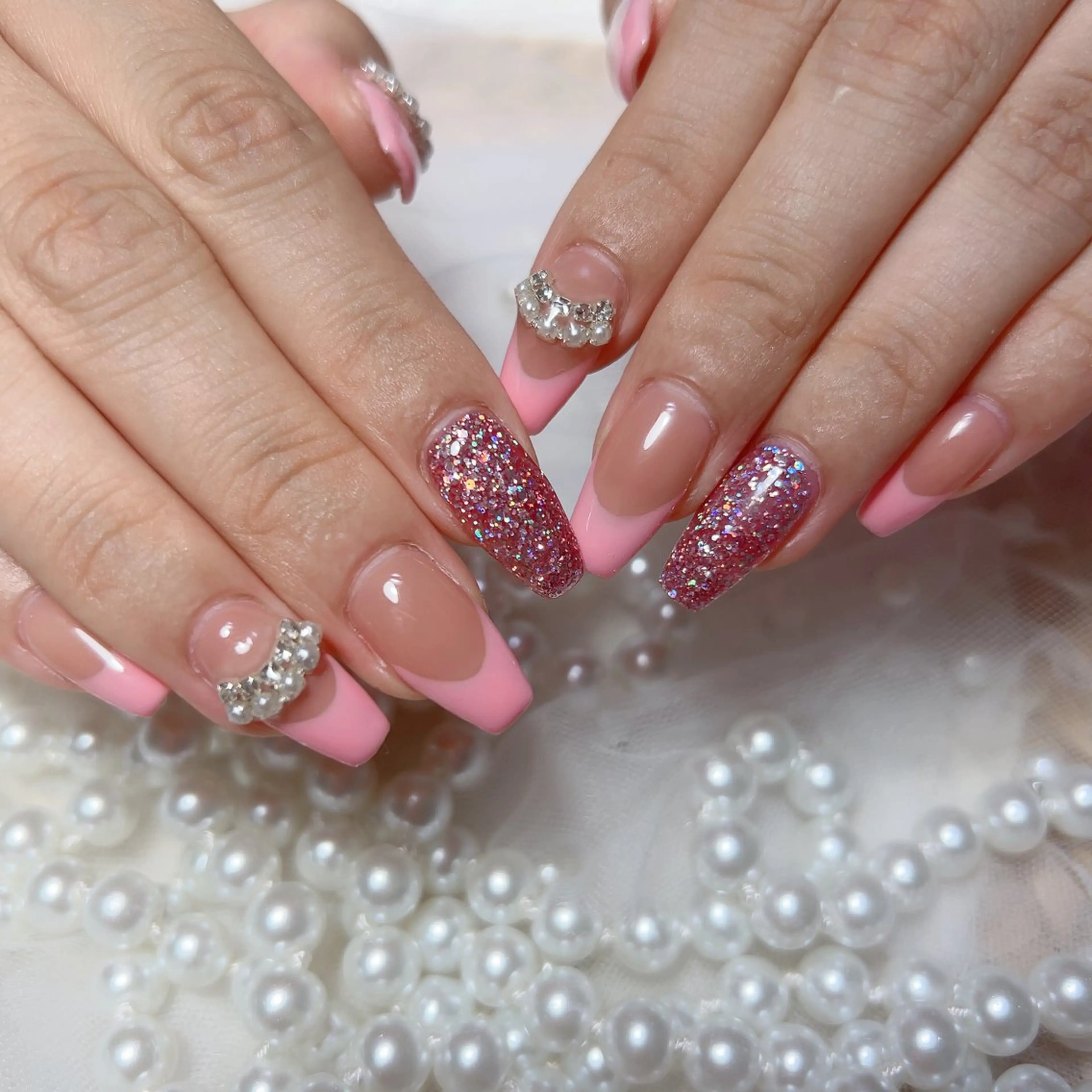 ネイル ハンドネイル M🌷nail 長さだし専門店のネイルデザイン