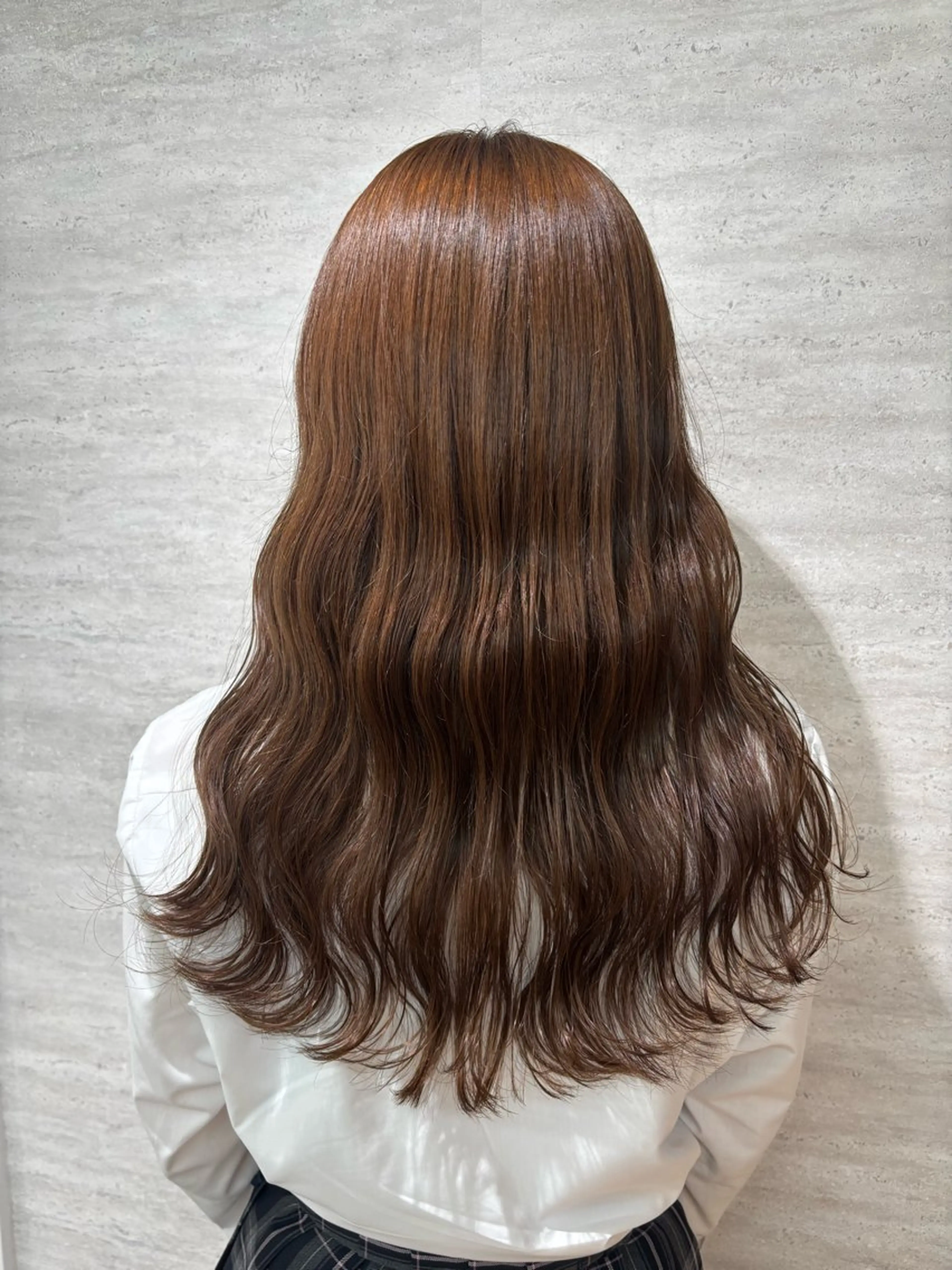 ロング カラー パーマ ヘアアレンジ ヘアカラー トリートメント 🤍韓国風レイヤー/ 艶髪🤍鳥越美羽のヘアスタイル