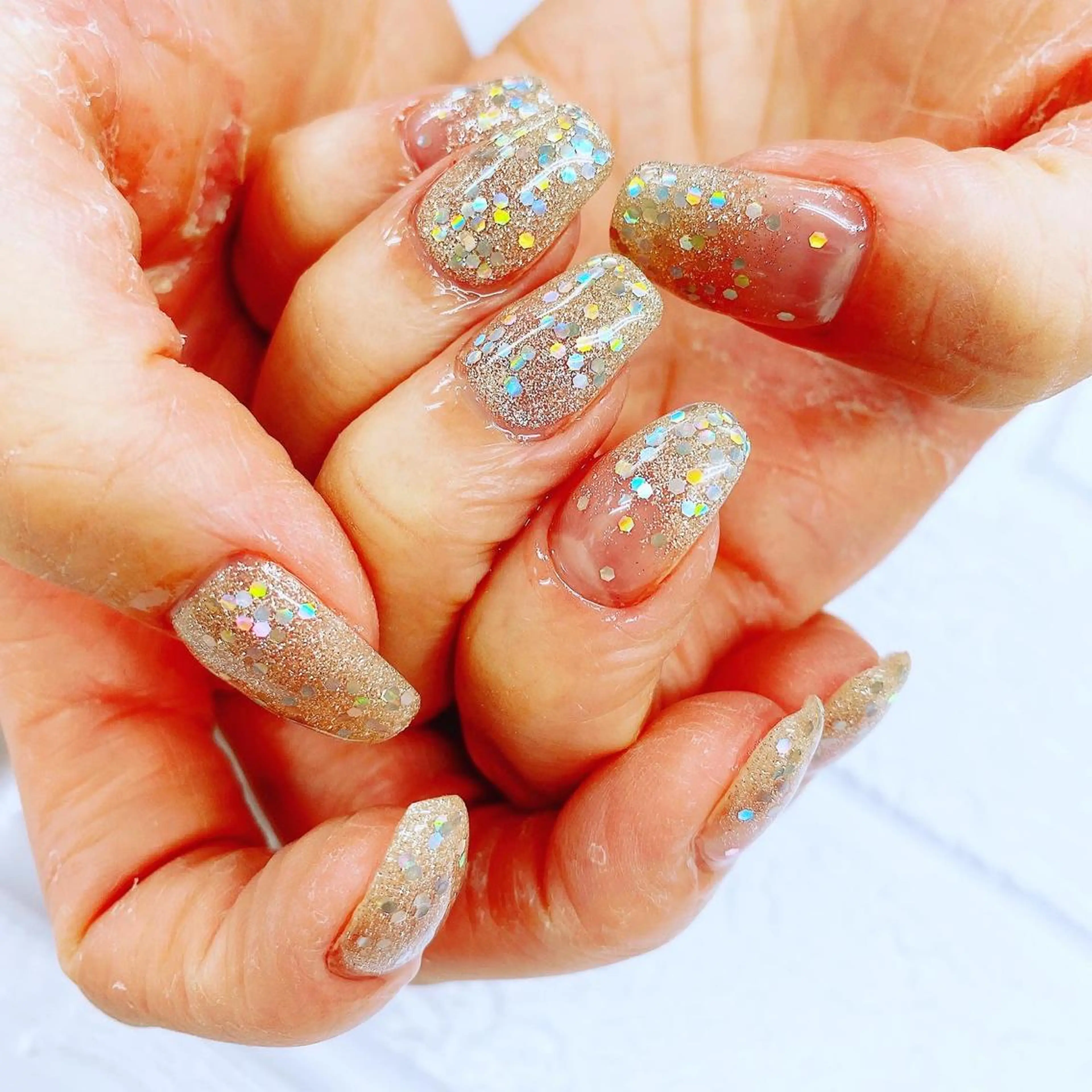 ネイル ラメ(グリッター) N._._. clawのネイルデザイン