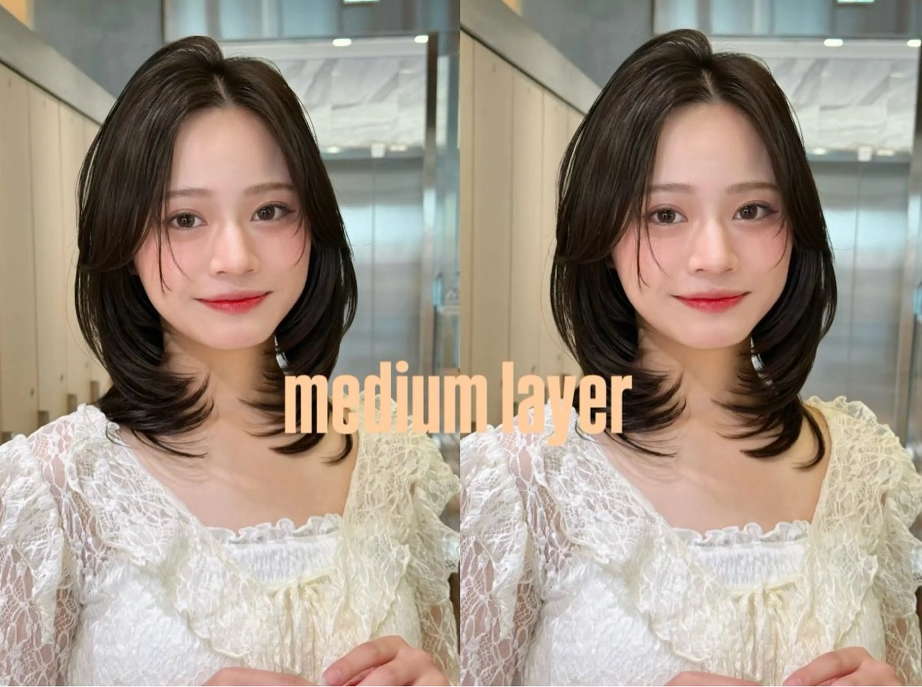 ミディアム ボブ ブリーチなし ダブルカラー颯空🎀のヘアスタイル