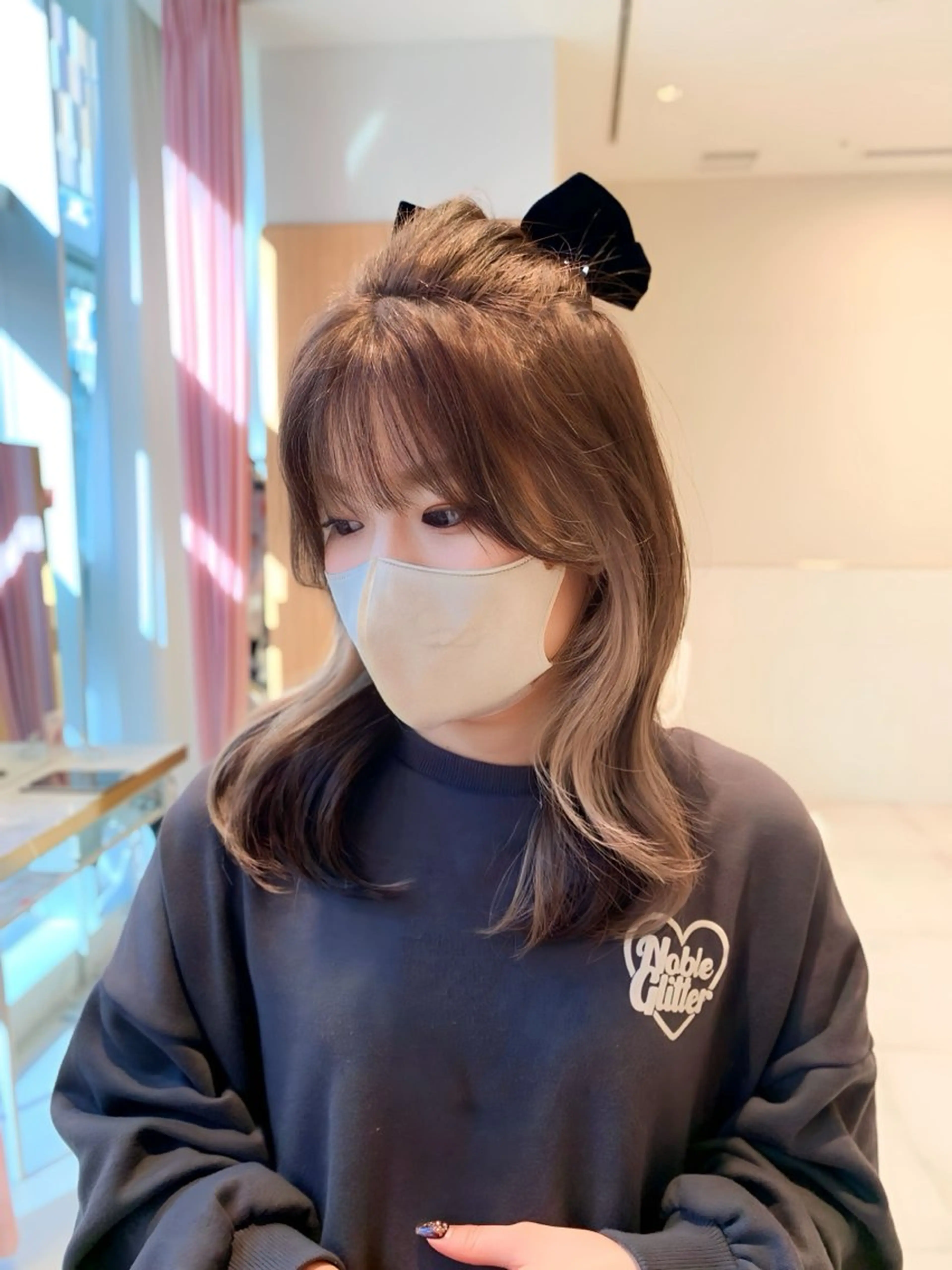 セミロング カラー カット ヘアカラー トリートメント ヘッドスパ ヘアセット 韓国ヘア/レイヤー/ 顔まわり/りょーとのヘアスタイル