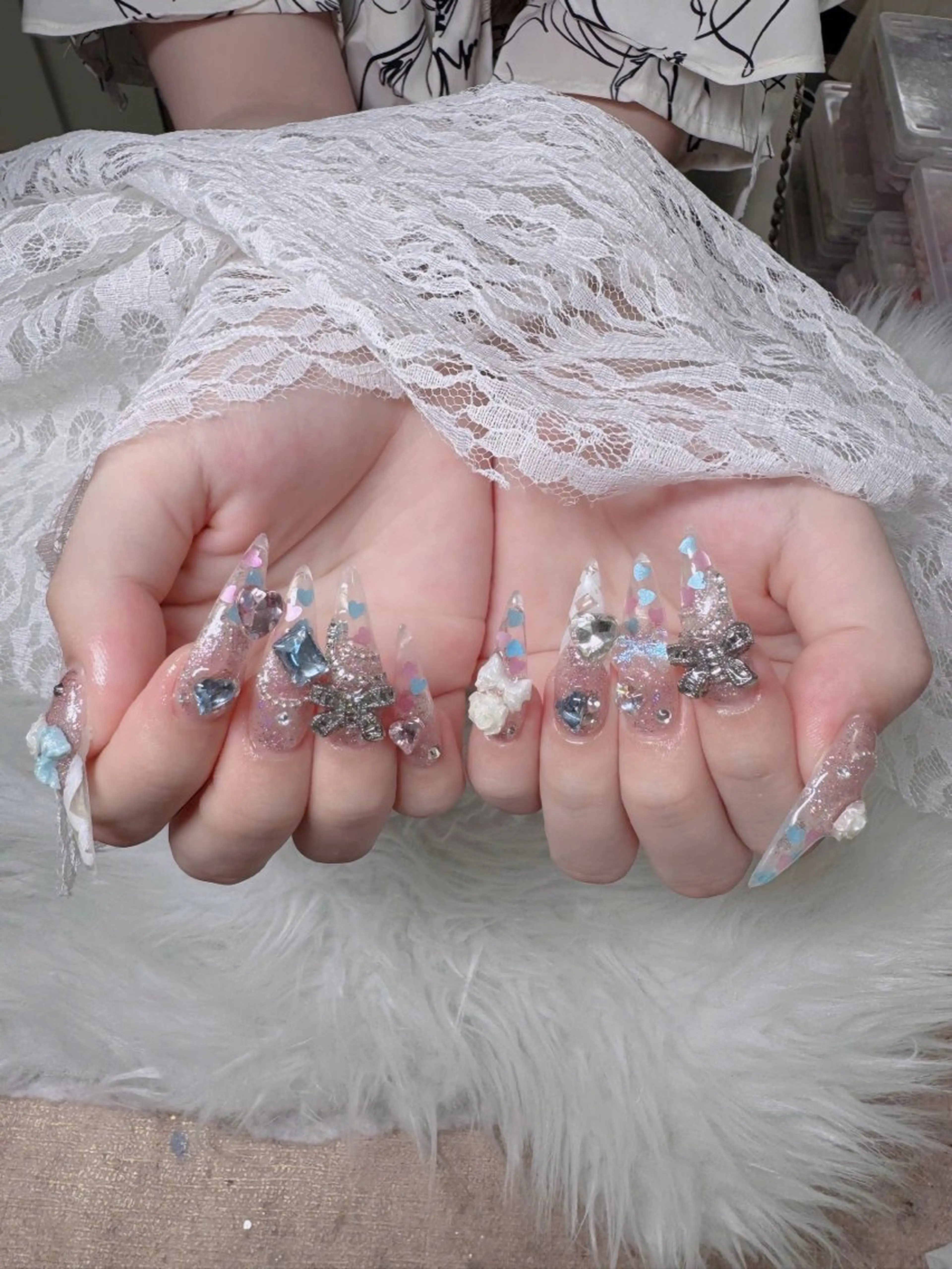 ネイル フレンチネイル ジェルネイル ハロウィン キラキラネイル 韓国ネイル ハンドネイル H.baby Nail Salonのネイルデザイン