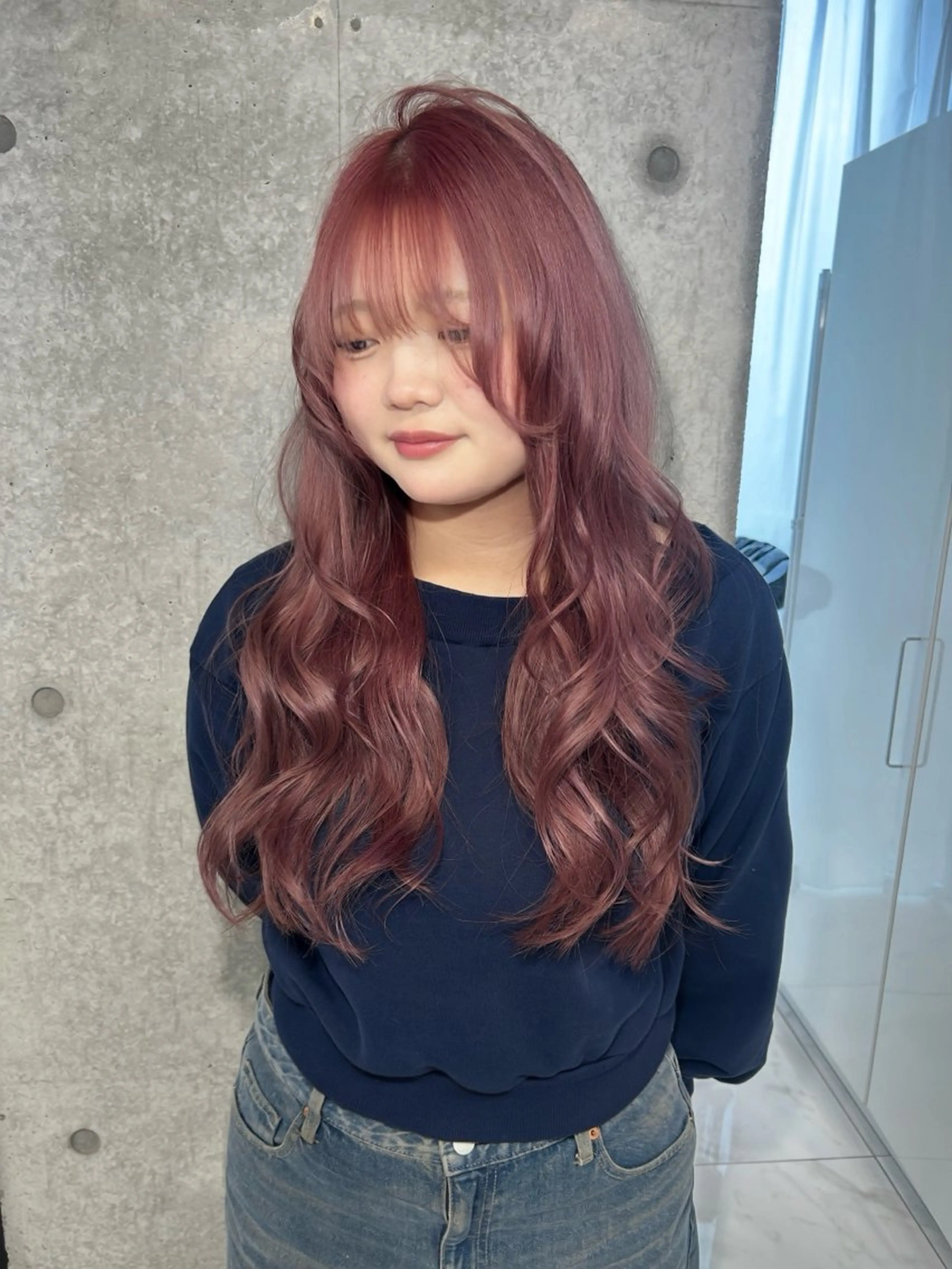 カラー ピンクカラー ️💜akari💜 ハイトーン/レイヤーのヘアスタイル