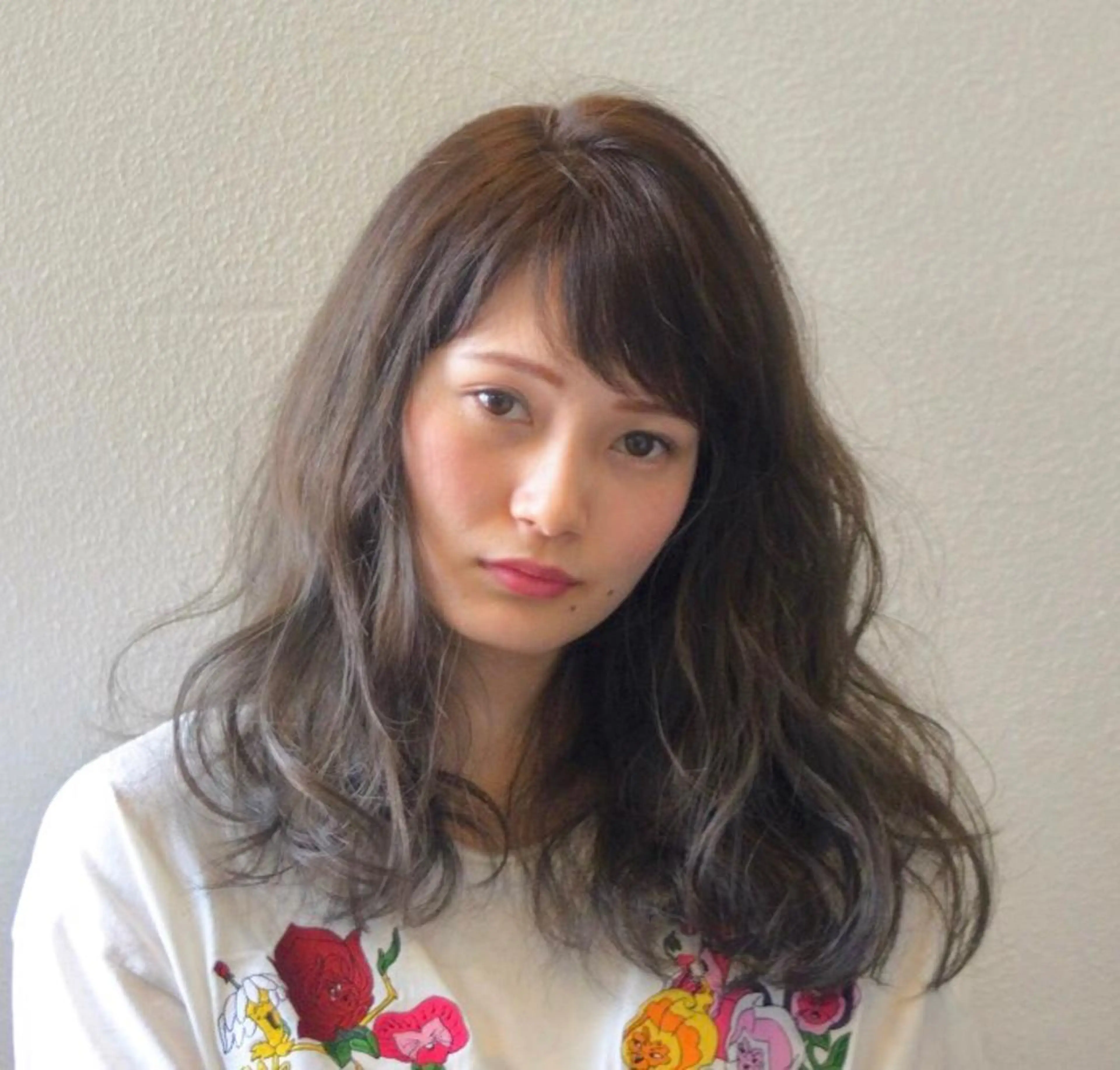 セミロング カラー グレージュ GiseL天神カラー 髪質改善/ブリーチのヘアスタイル