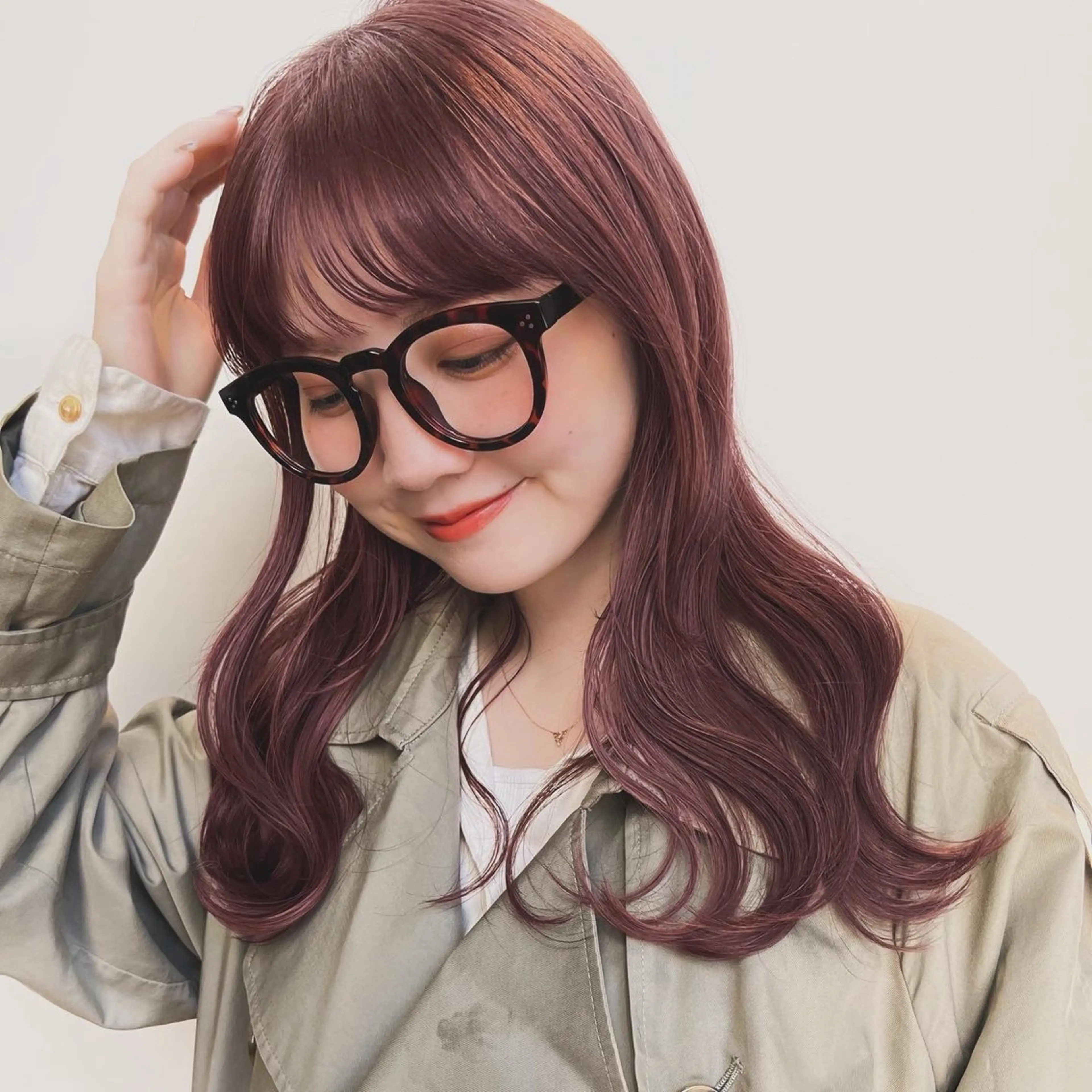 ロング カラー 阿久津真衣 似合わせカットのヘアスタイル