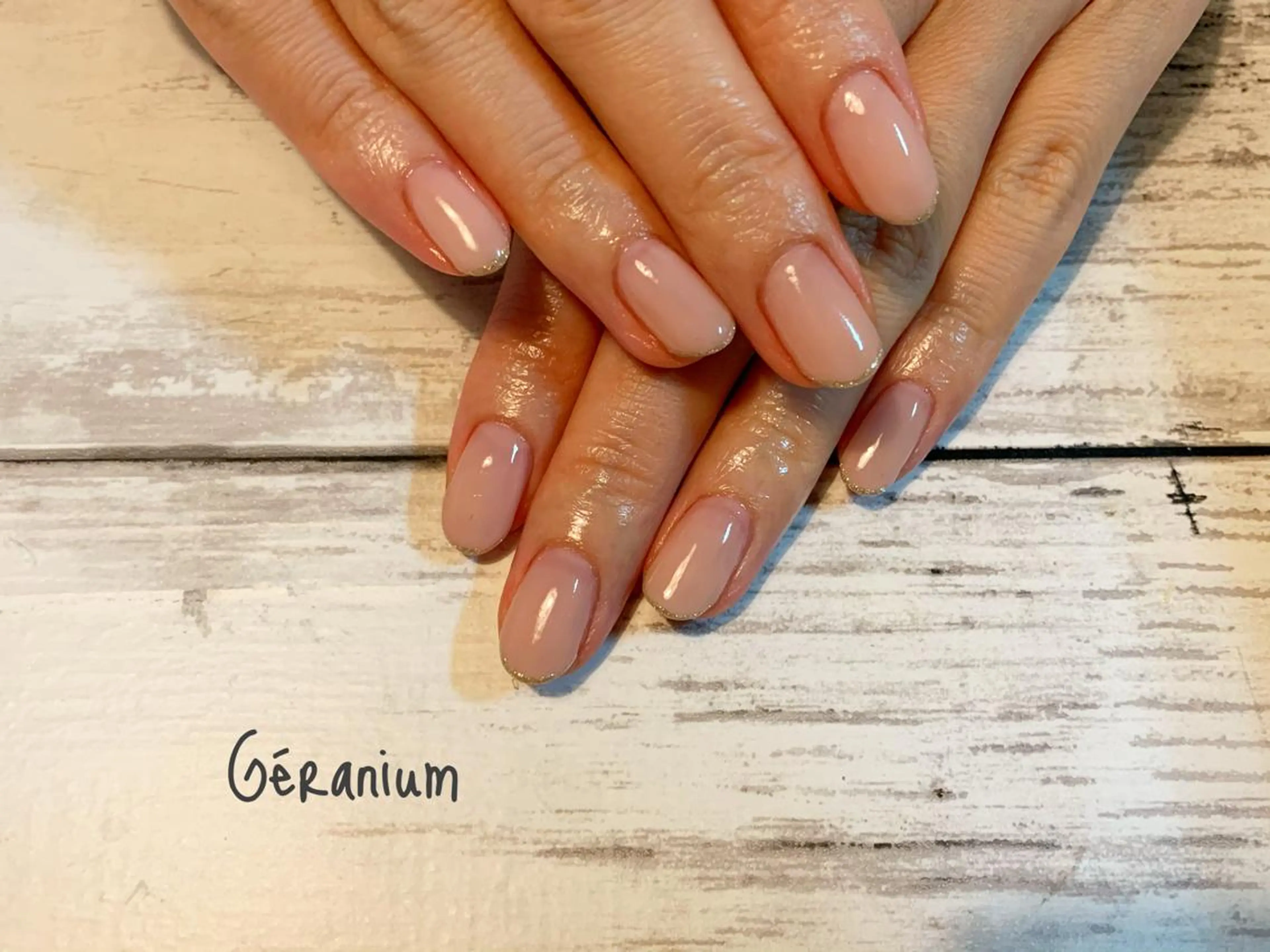 ネイル グラデーション ラメ(グリッター) ハンドネイル GéRanium Harukaのネイルデザイン