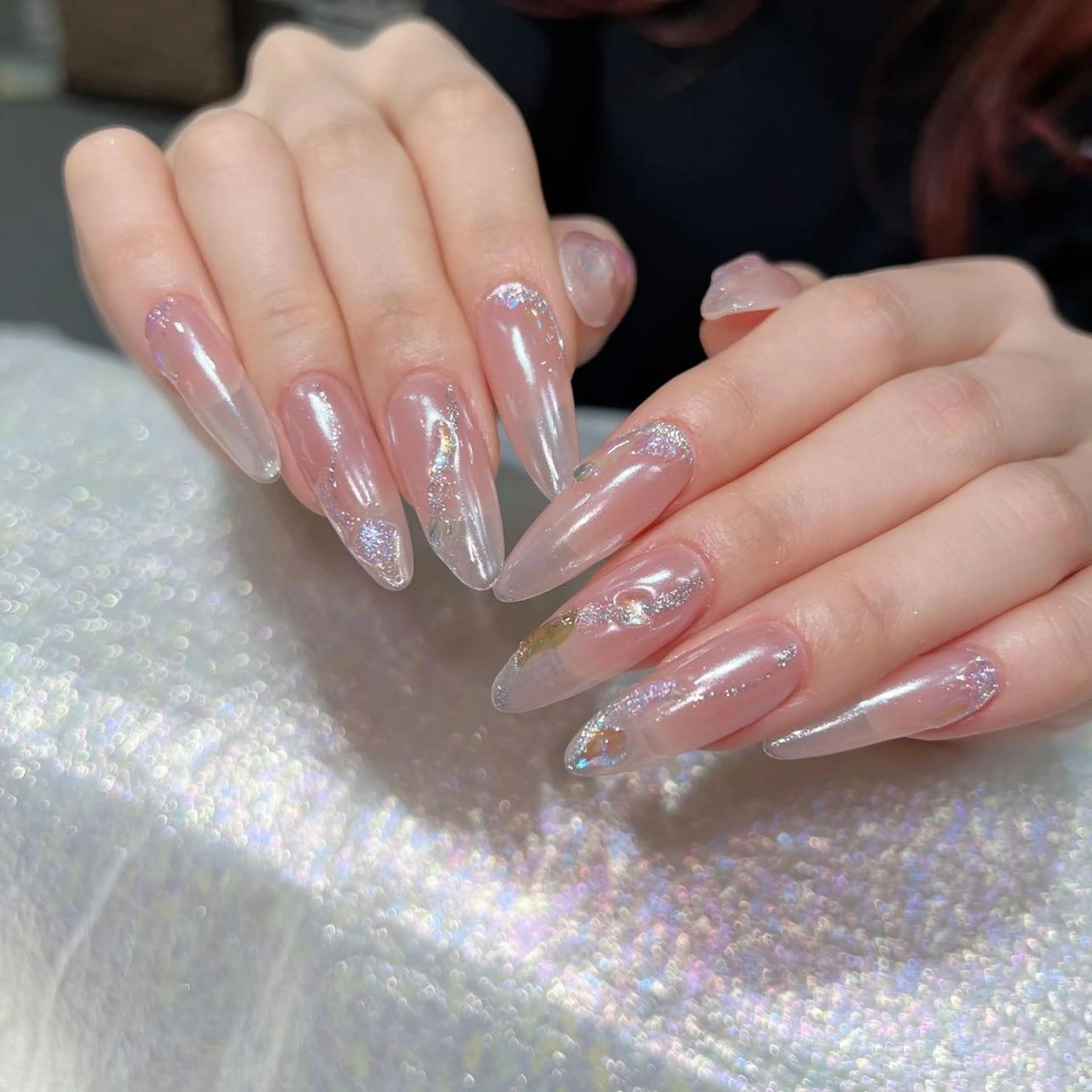 ネイル アートネイル 長さ出し ネイルチップ Queens ciciのネイルデザイン