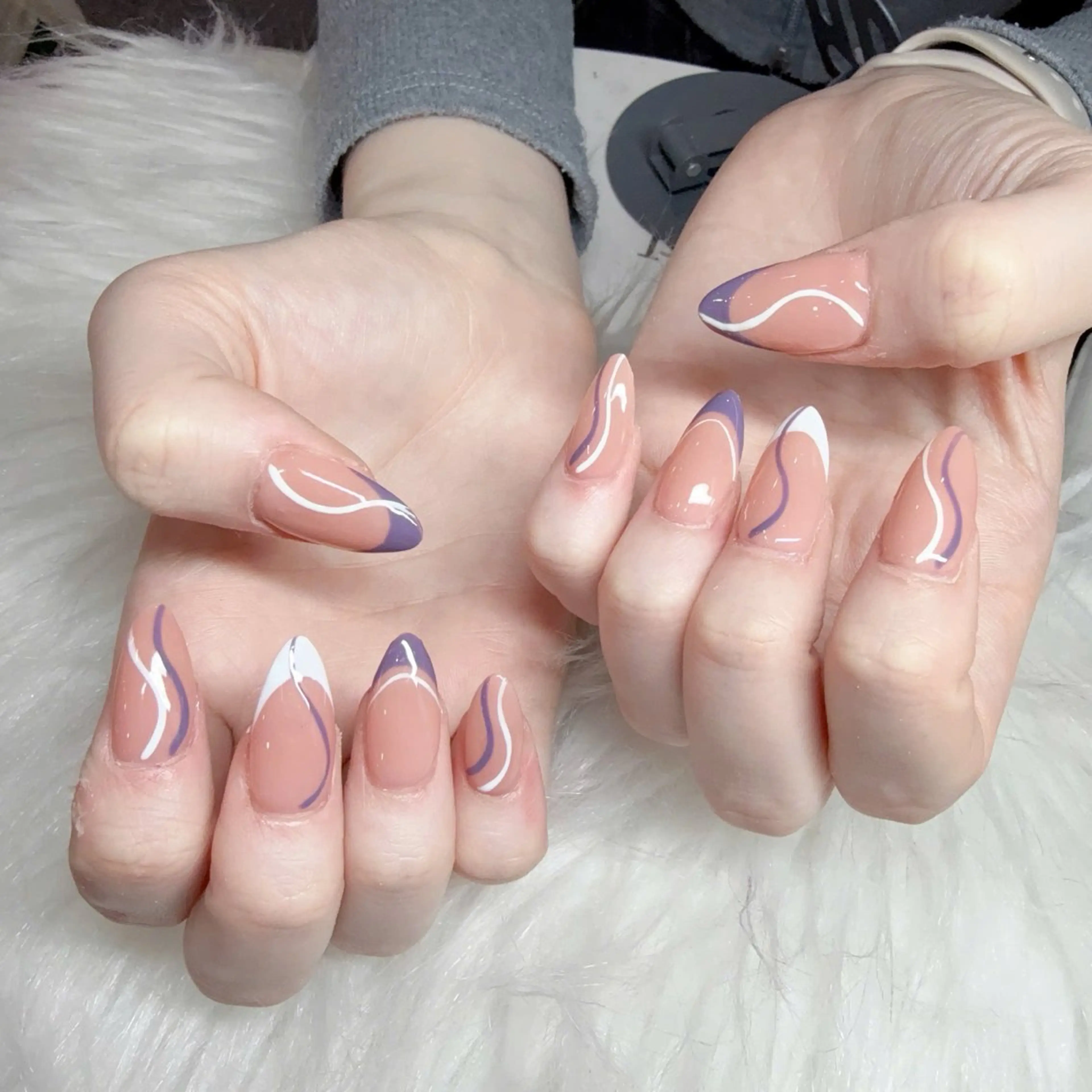 ネイル オーロラネイル グラデーション ハート ホログラムネイル キラキラネイル HA NIのネイルデザイン