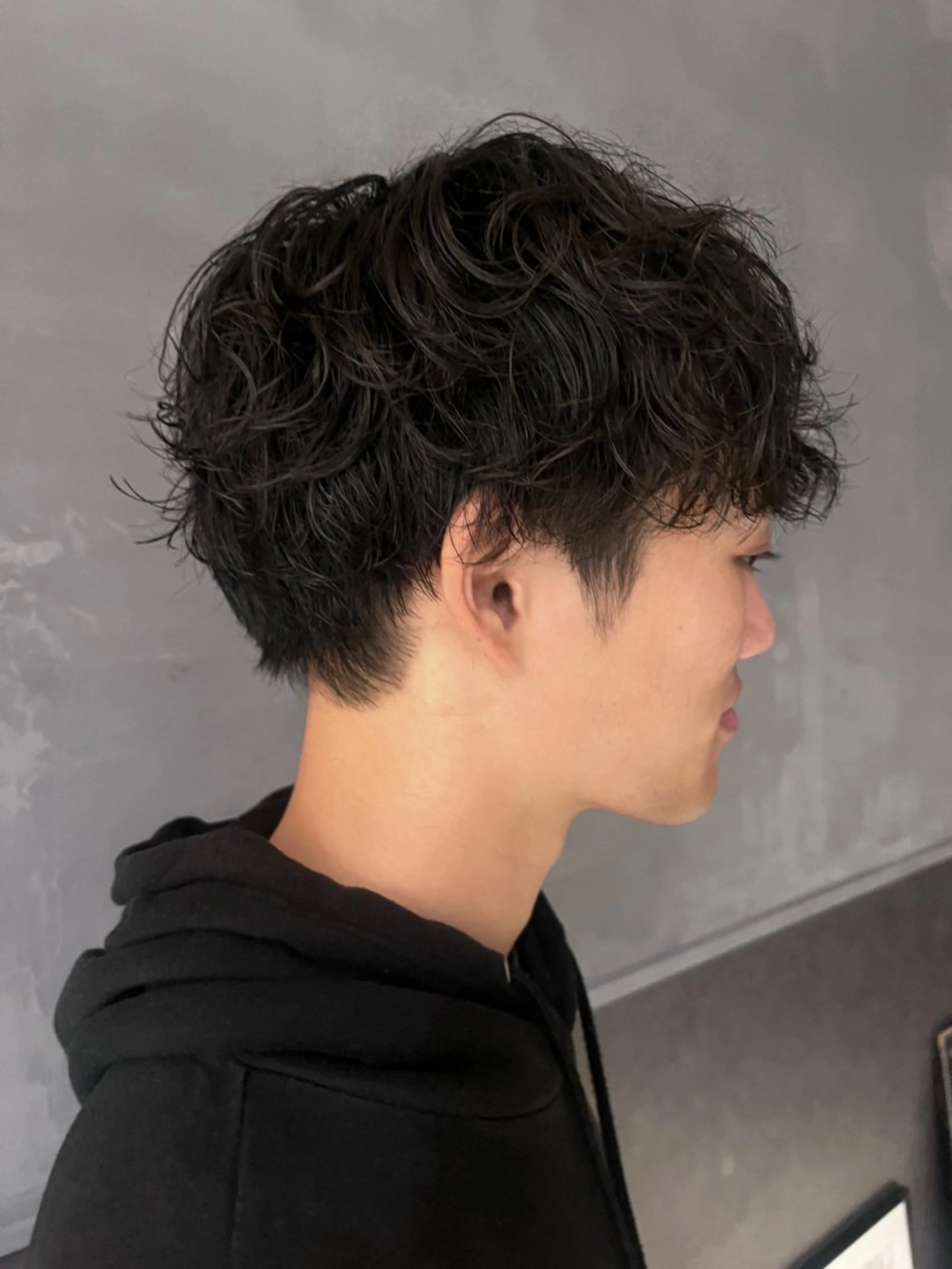 ショート パーマ カット パーマ Vicky オリーブ メンズカジュアルのヘアスタイル