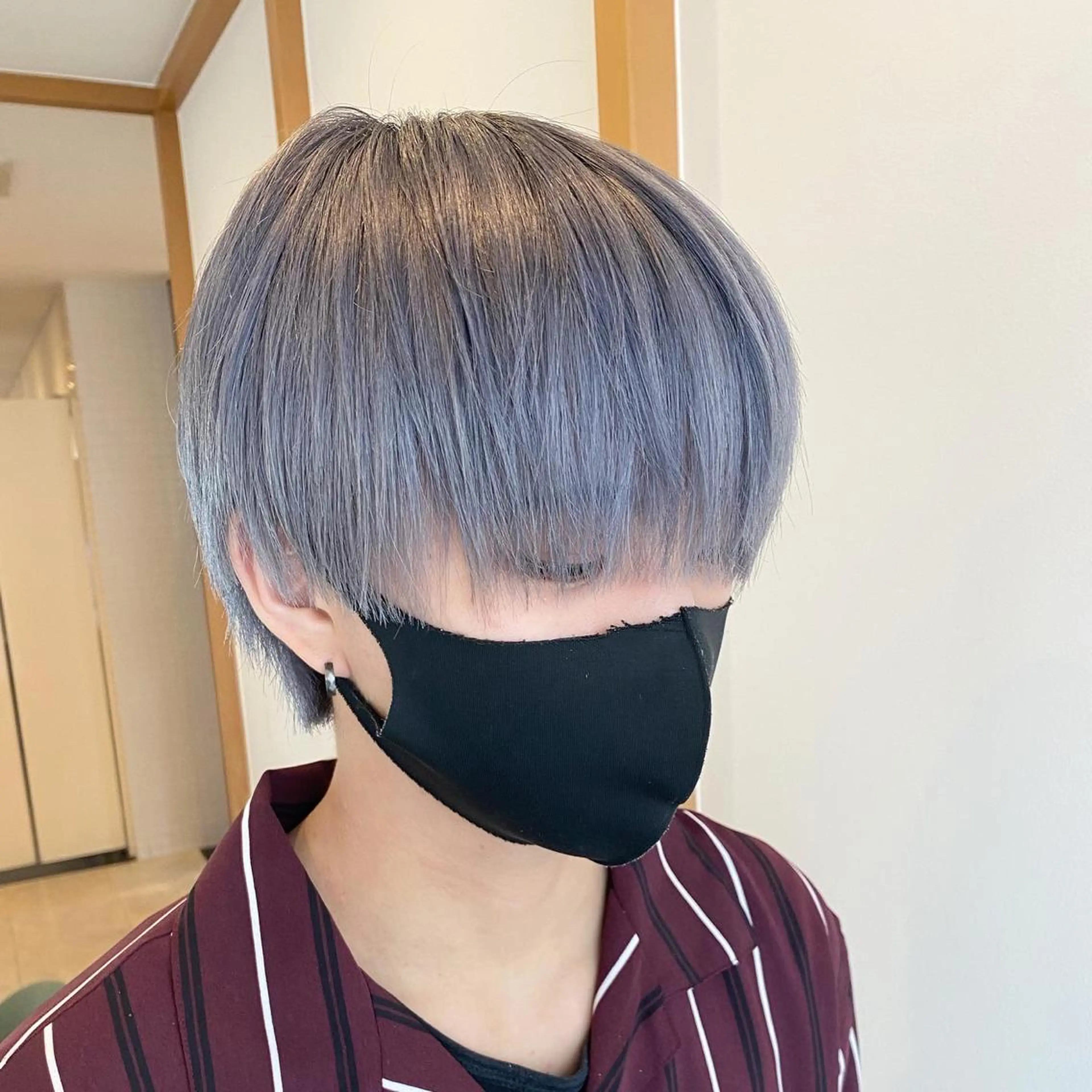 カラー メンズ レイヤー・ハッシュ ・ウルフカット/川崎のヘアスタイル