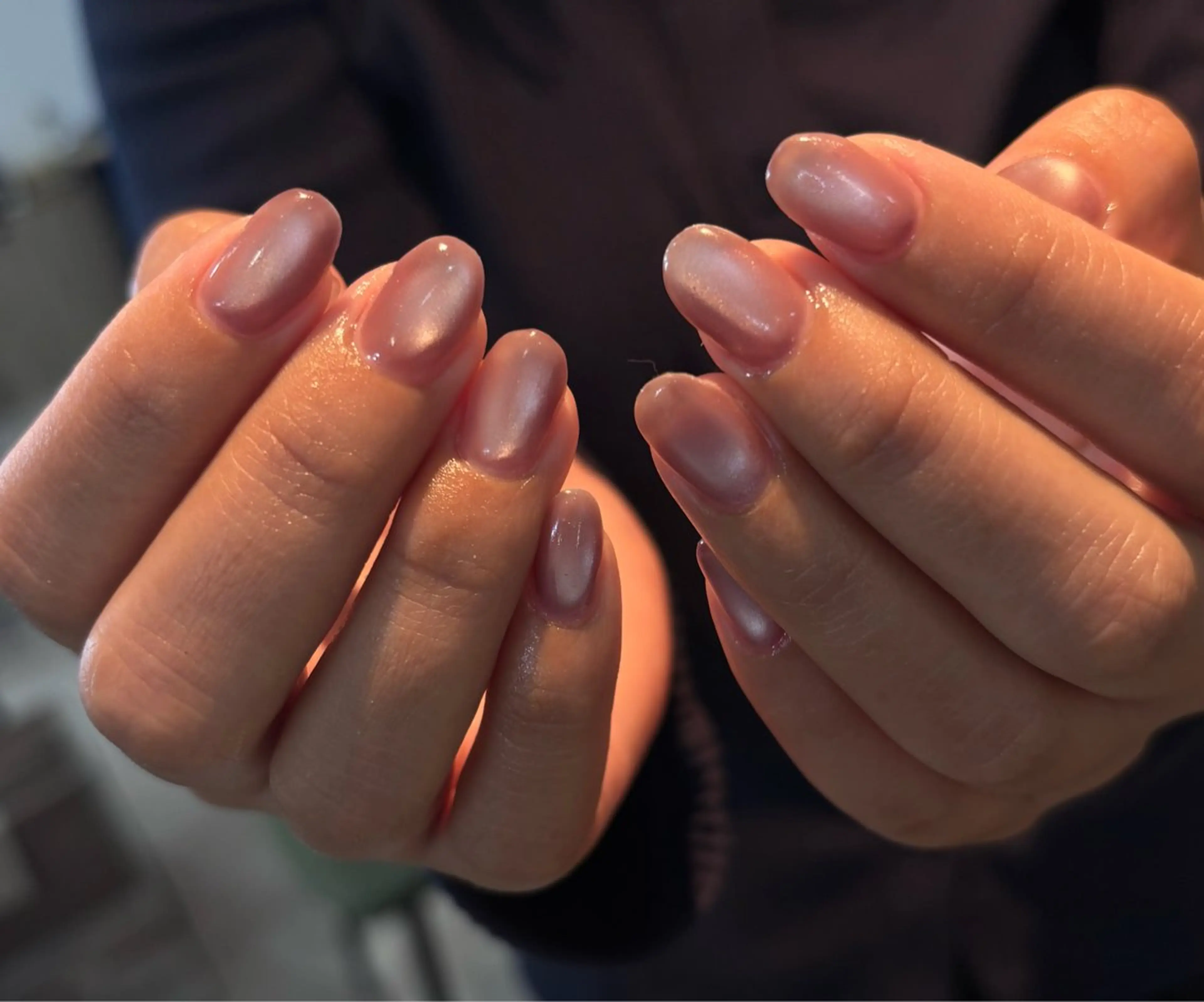 ネイル マグネットネイル ピンク ハンドネイル free'snail N A Oのネイルデザイン