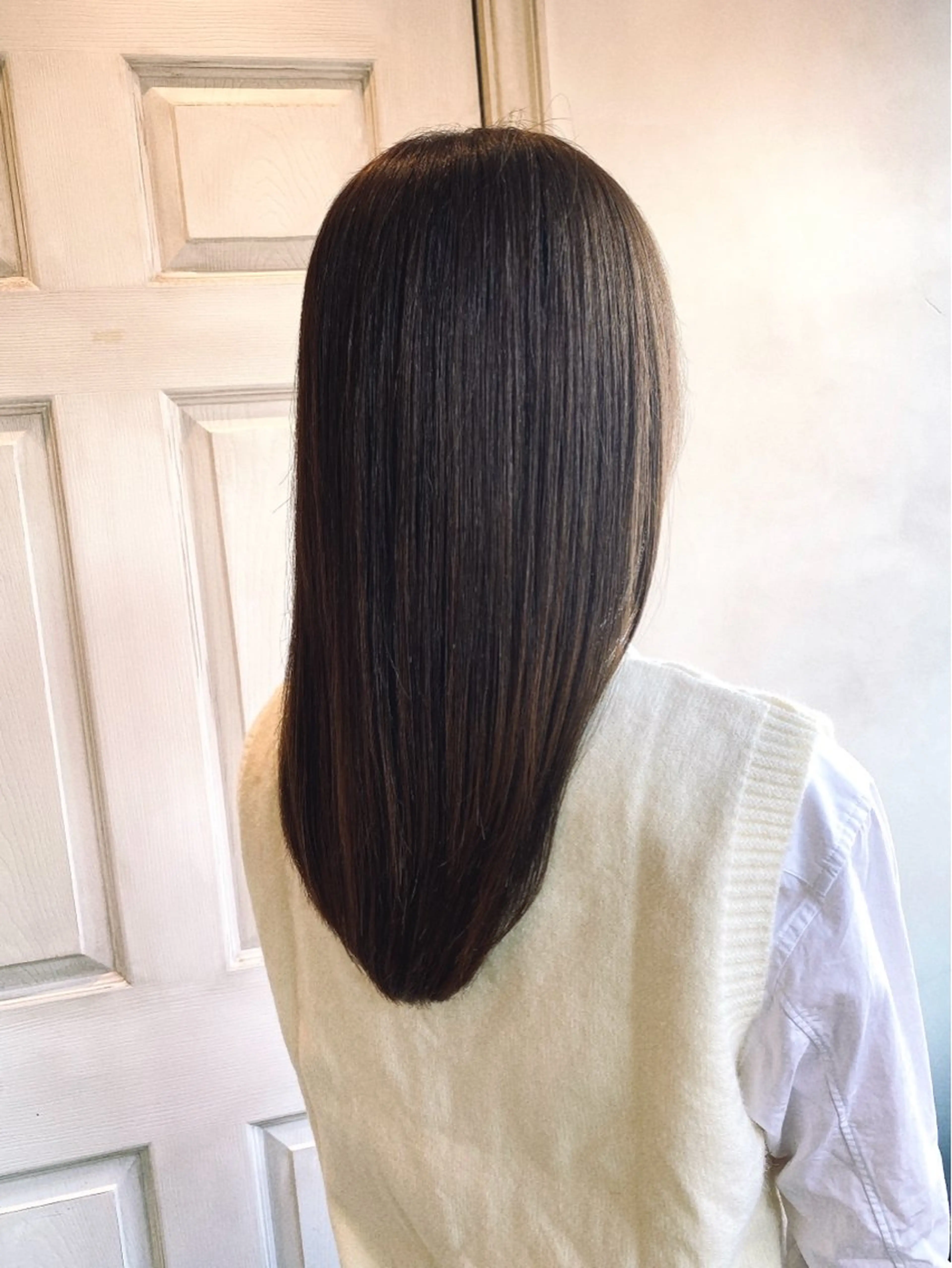 ロング 伸ばしかけ カット 縮毛矯正 千 田のヘアスタイル