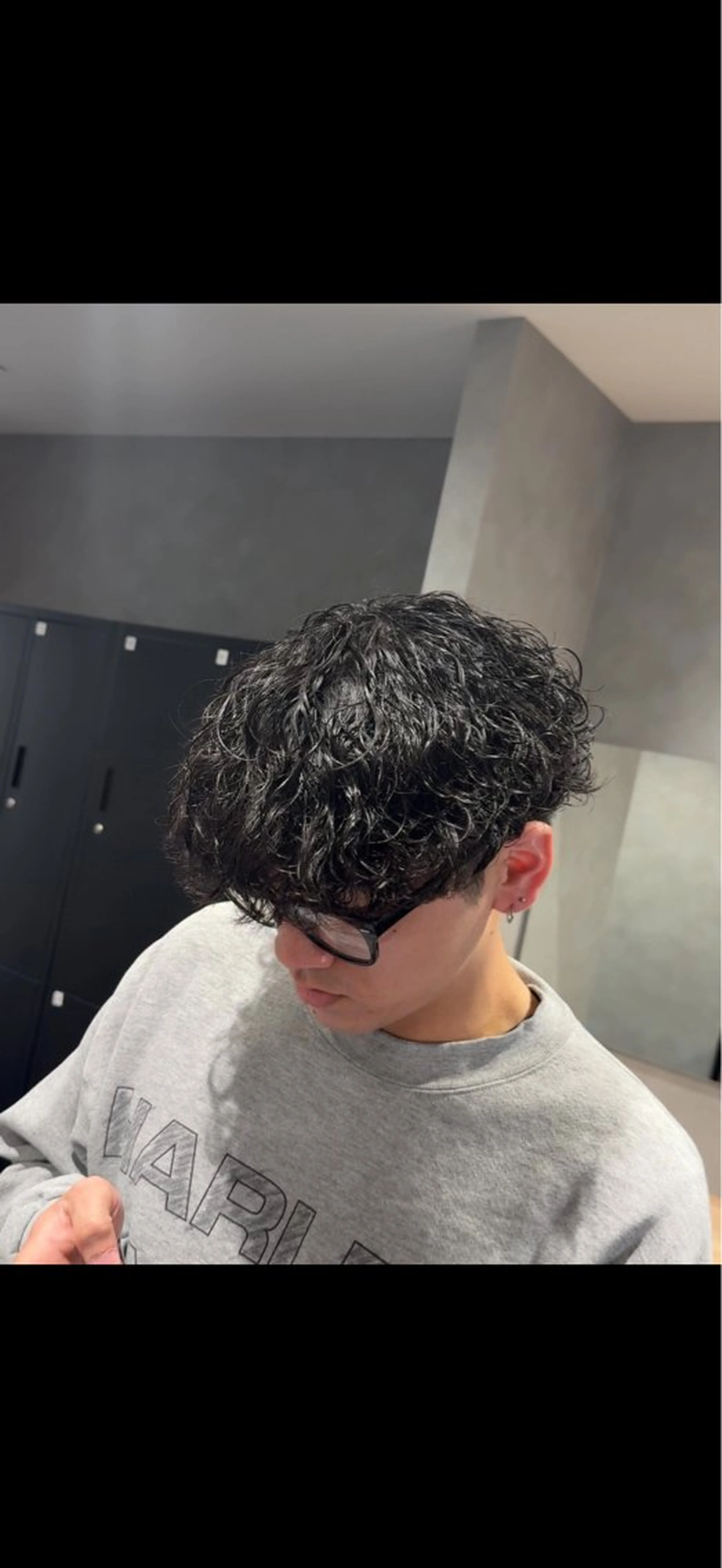 ミディアム パーマ メンズ 波巻きパーマ カット パーマ メンズパーマ特化 美容師kouyaのヘアスタイル